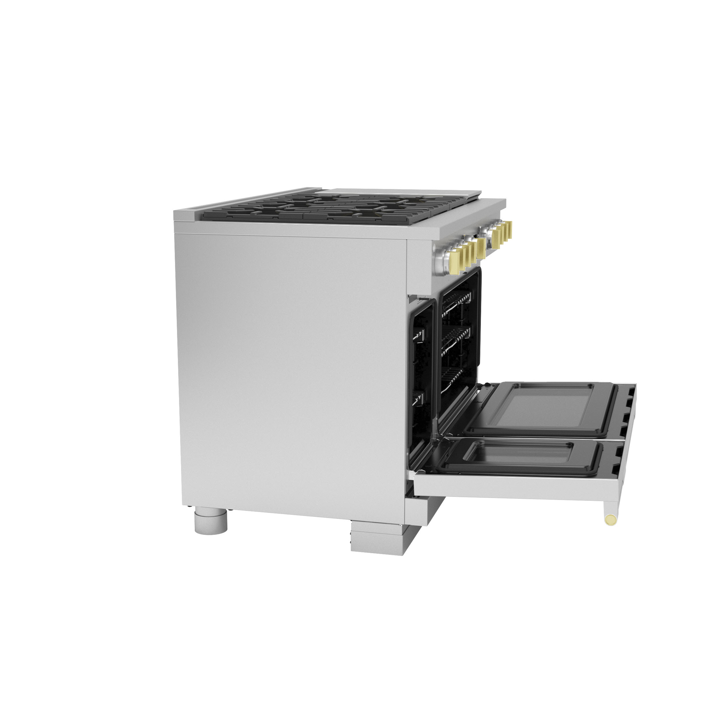 Model: ZGP486NDTSS | Monogram Monogram 48" All Gas Professional Range with 6 Burners and Griddle
