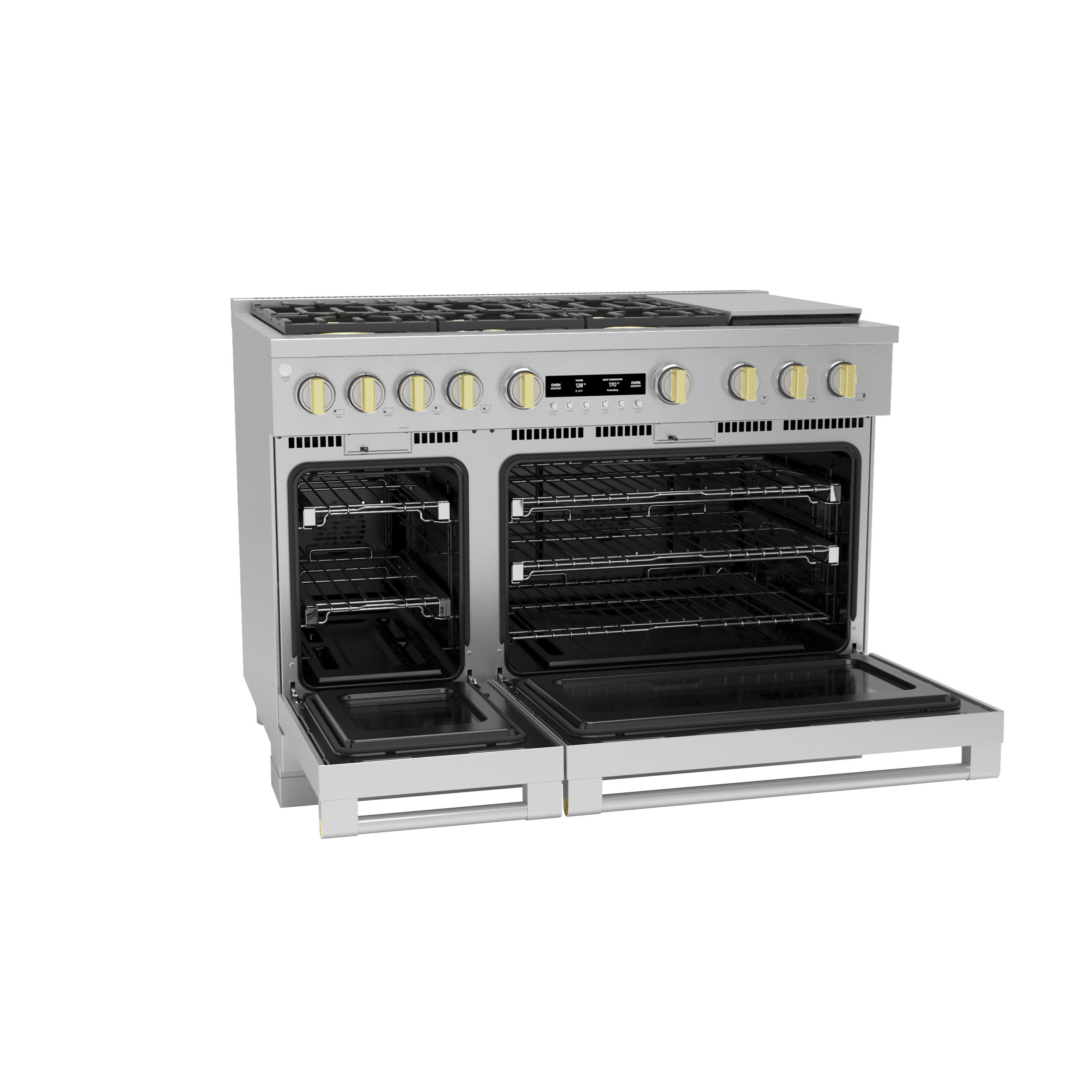 Model: ZGP486NDTSS | Monogram Monogram 48" All Gas Professional Range with 6 Burners and Griddle