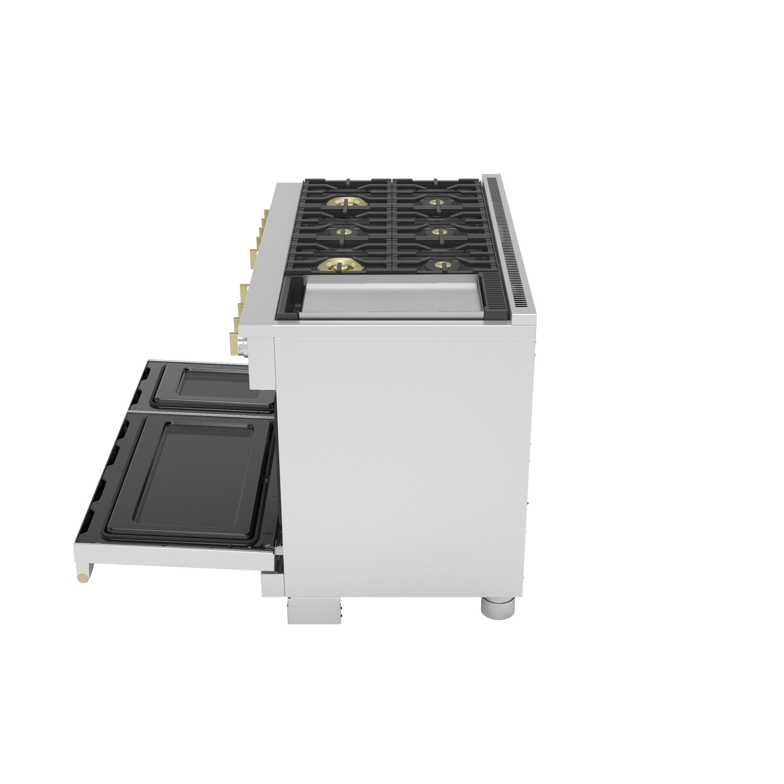 Model: ZGP486NDTSS | Monogram Monogram 48" All Gas Professional Range with 6 Burners and Griddle