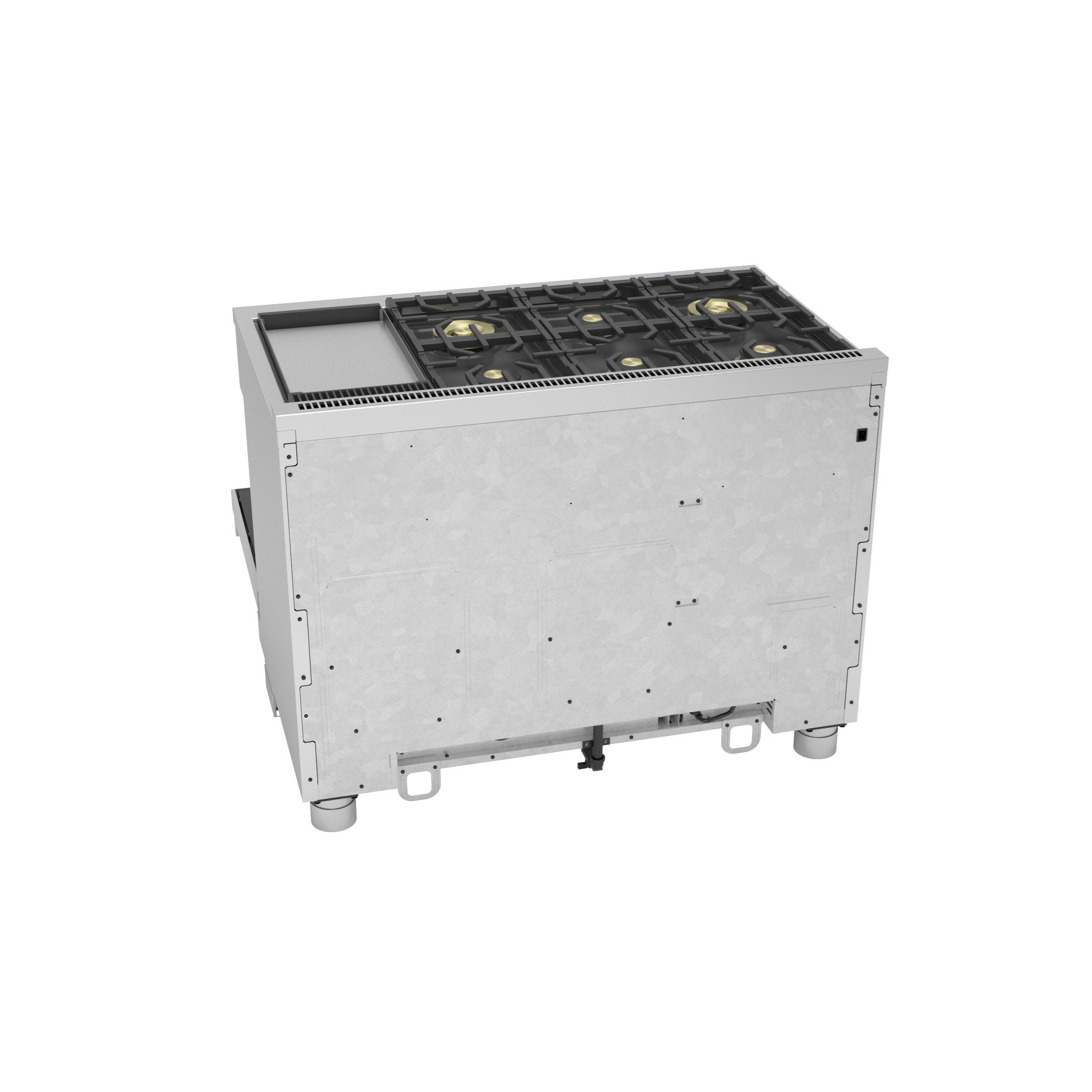 Model: ZGP486NDTSS | Monogram Monogram 48" All Gas Professional Range with 6 Burners and Griddle
