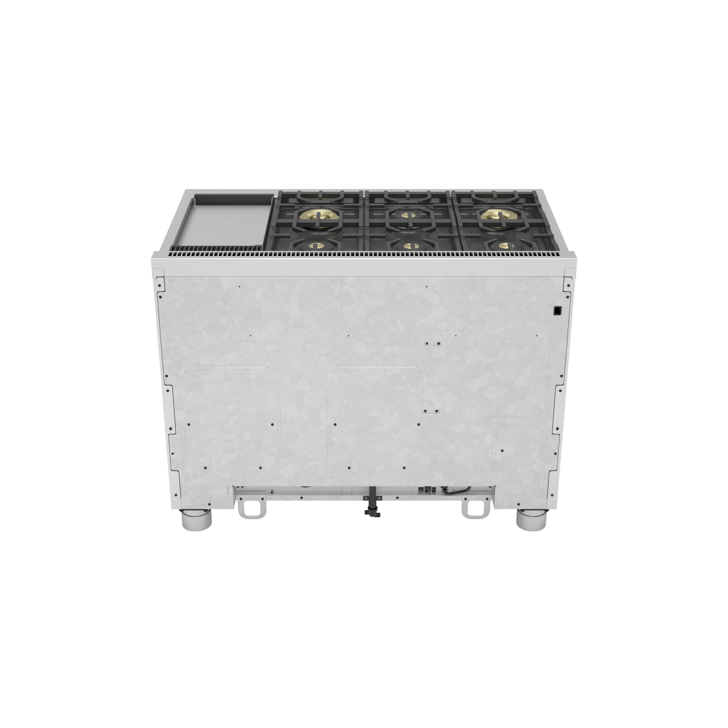Model: ZGP486NDTSS | Monogram Monogram 48" All Gas Professional Range with 6 Burners and Griddle