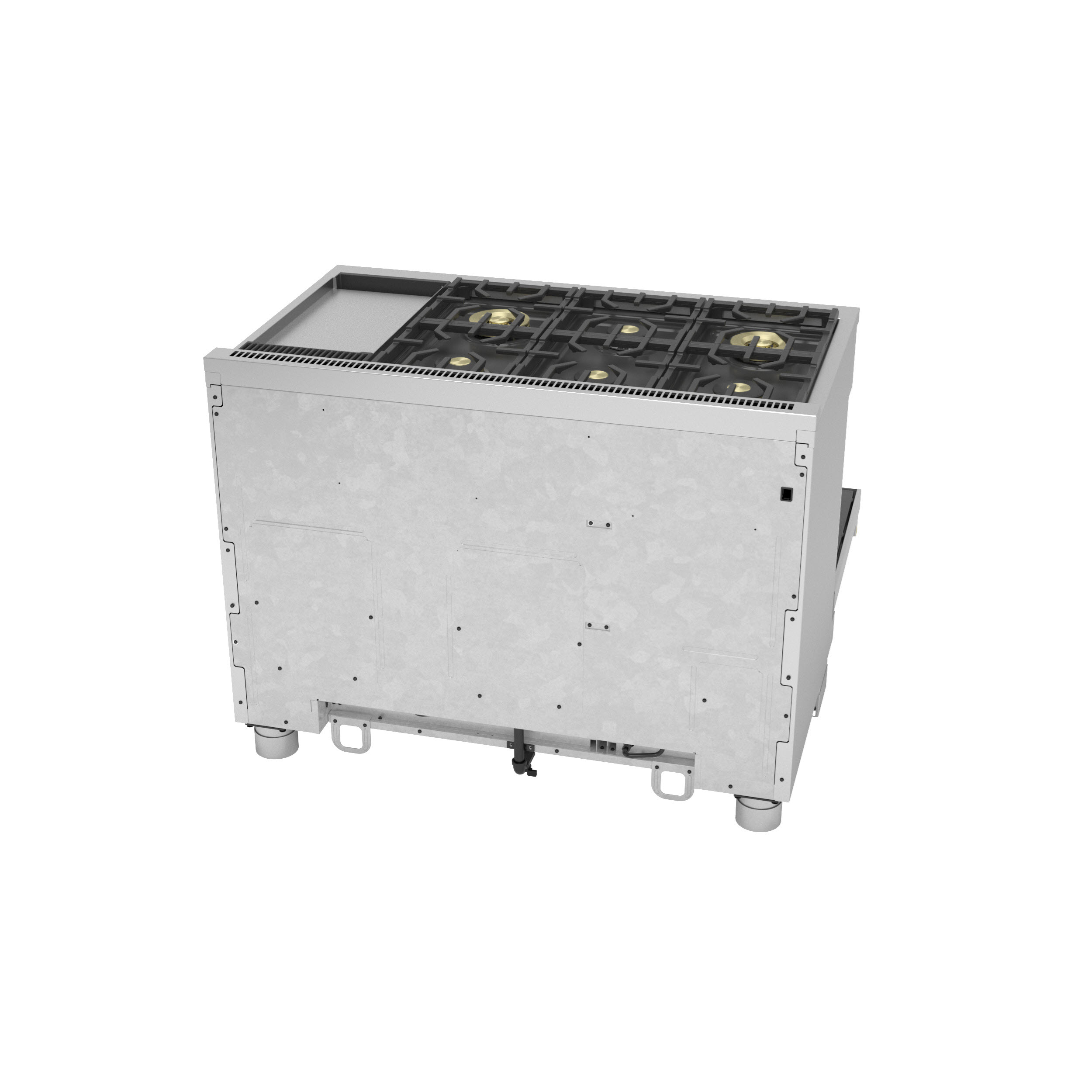 Model: ZGP486NDTSS | Monogram Monogram 48" All Gas Professional Range with 6 Burners and Griddle