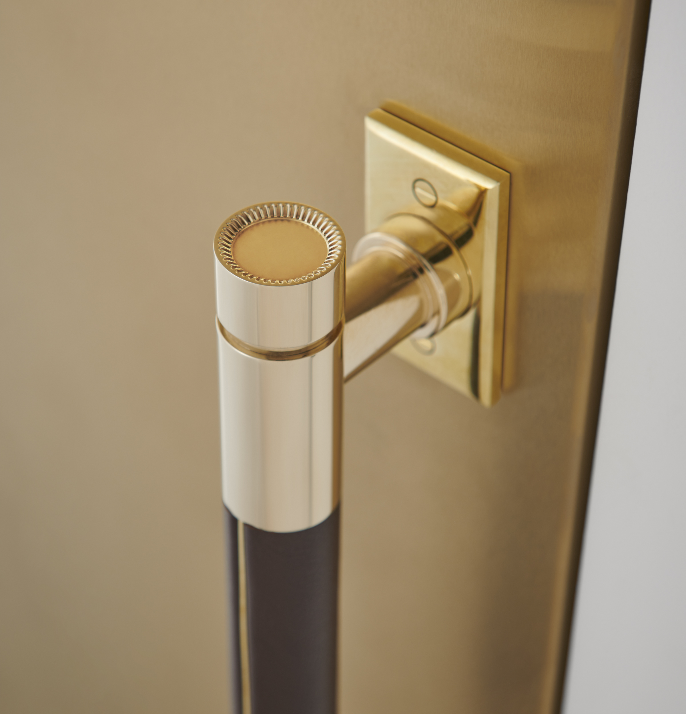 Model: ZKSP1H1BVB1 | Monogram Monogram Column Handle Kit Brass Designer Collection