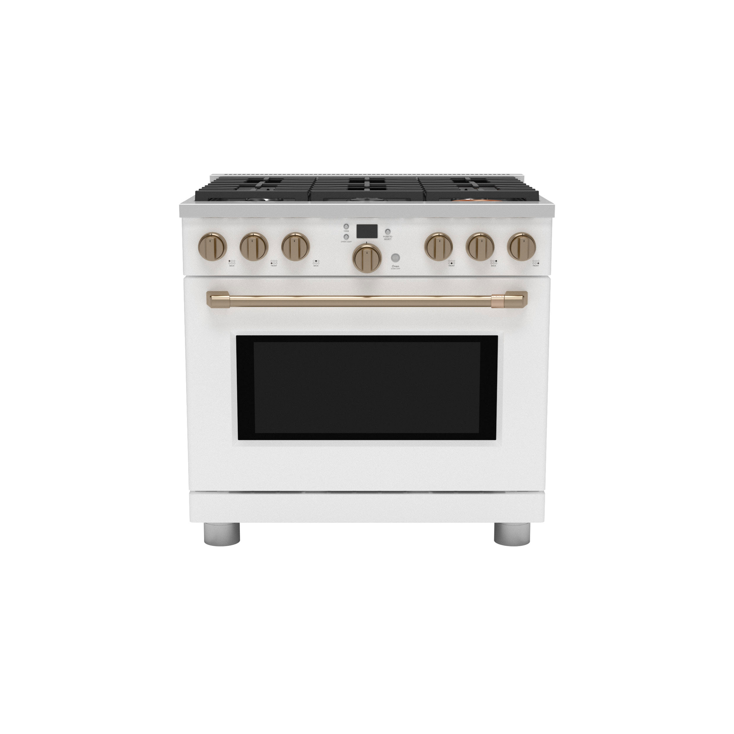 Model: C2Y366P4TW2 | Cafe Café™ 36" Smart Dual-Fuel Commercial-Style Range with 6 Burners (Natural Gas)