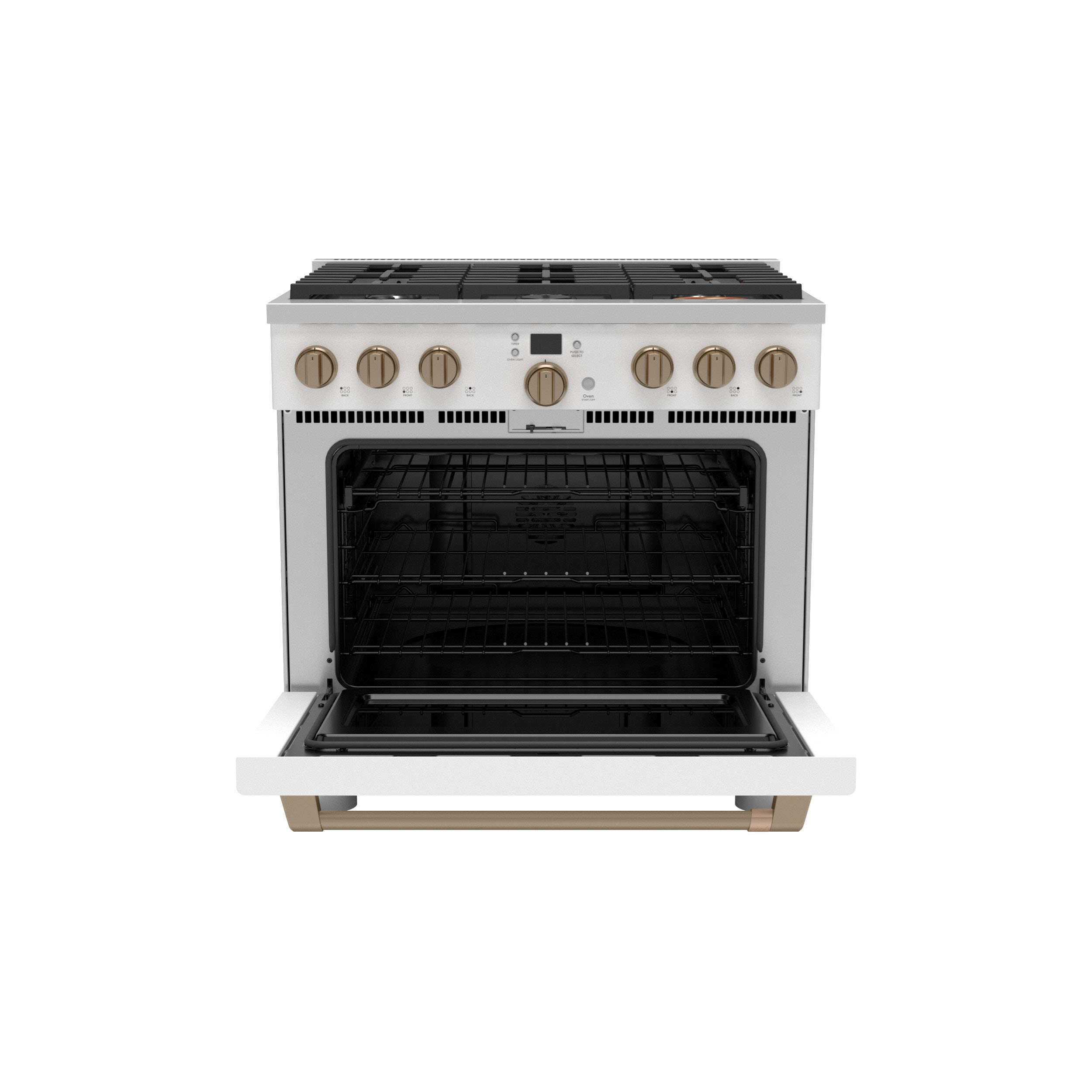 Model: C2Y366P4TW2 | Cafe Café™ 36" Smart Dual-Fuel Commercial-Style Range with 6 Burners (Natural Gas)