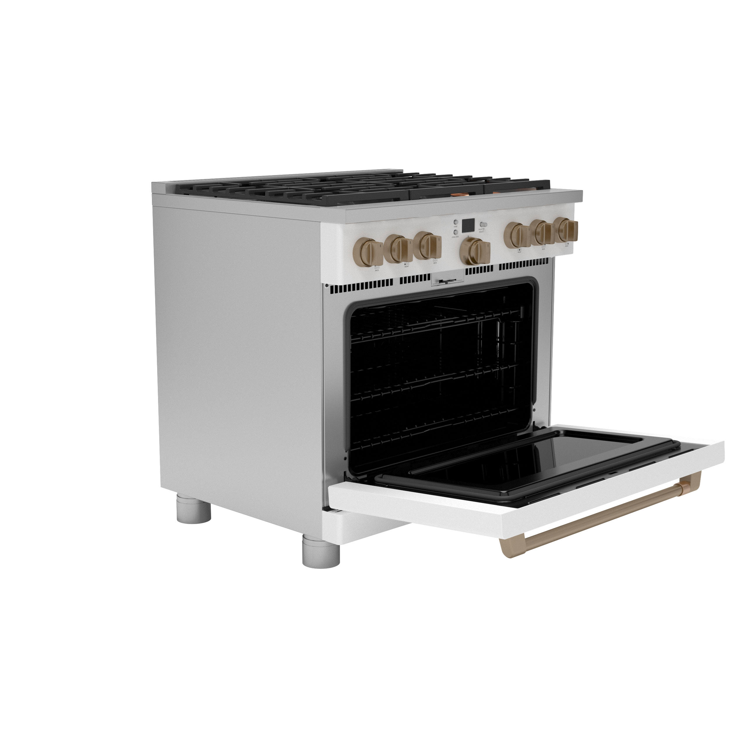 Model: C2Y366P4TW2 | Cafe Café™ 36" Smart Dual-Fuel Commercial-Style Range with 6 Burners (Natural Gas)