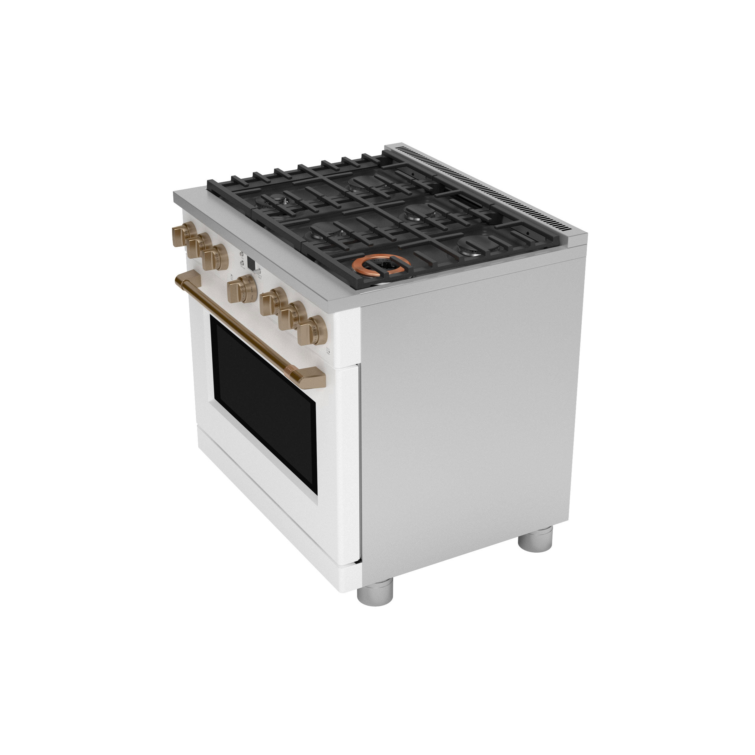 Model: C2Y366P4TW2 | Cafe Café™ 36" Smart Dual-Fuel Commercial-Style Range with 6 Burners (Natural Gas)