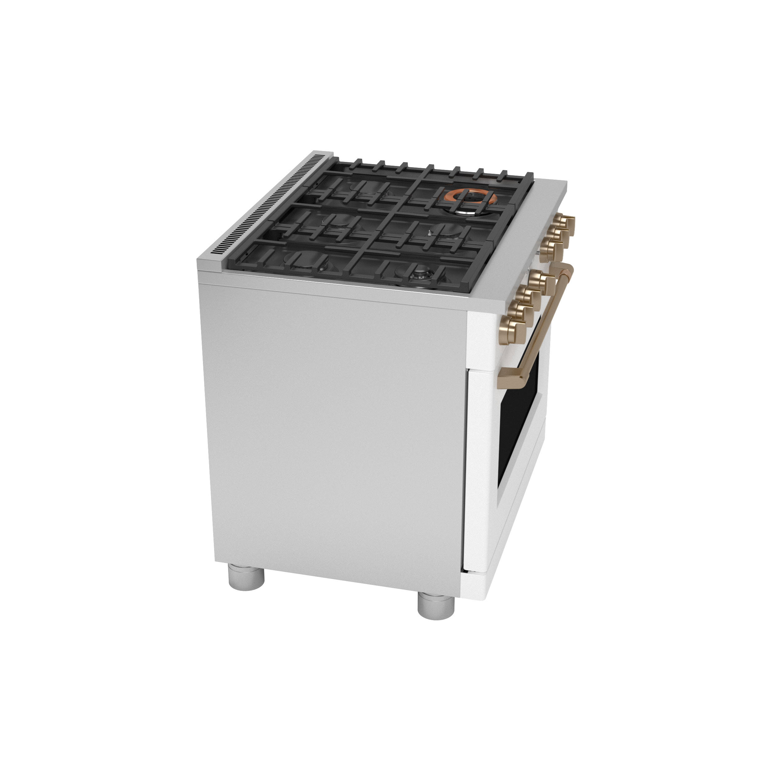 Model: C2Y366P4TW2 | Cafe Café™ 36" Smart Dual-Fuel Commercial-Style Range with 6 Burners (Natural Gas)