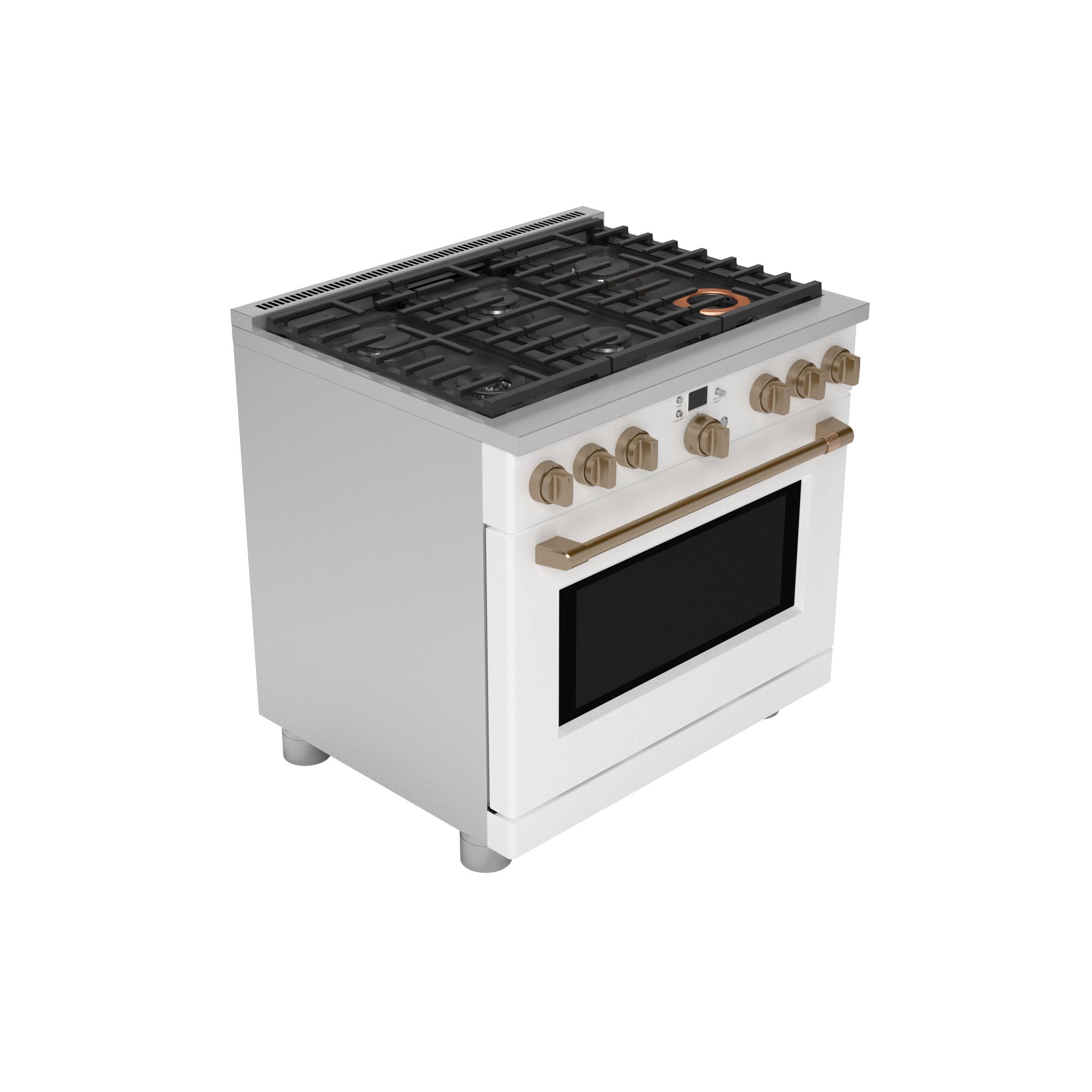 Model: C2Y366P4TW2 | Cafe Café™ 36" Smart Dual-Fuel Commercial-Style Range with 6 Burners (Natural Gas)