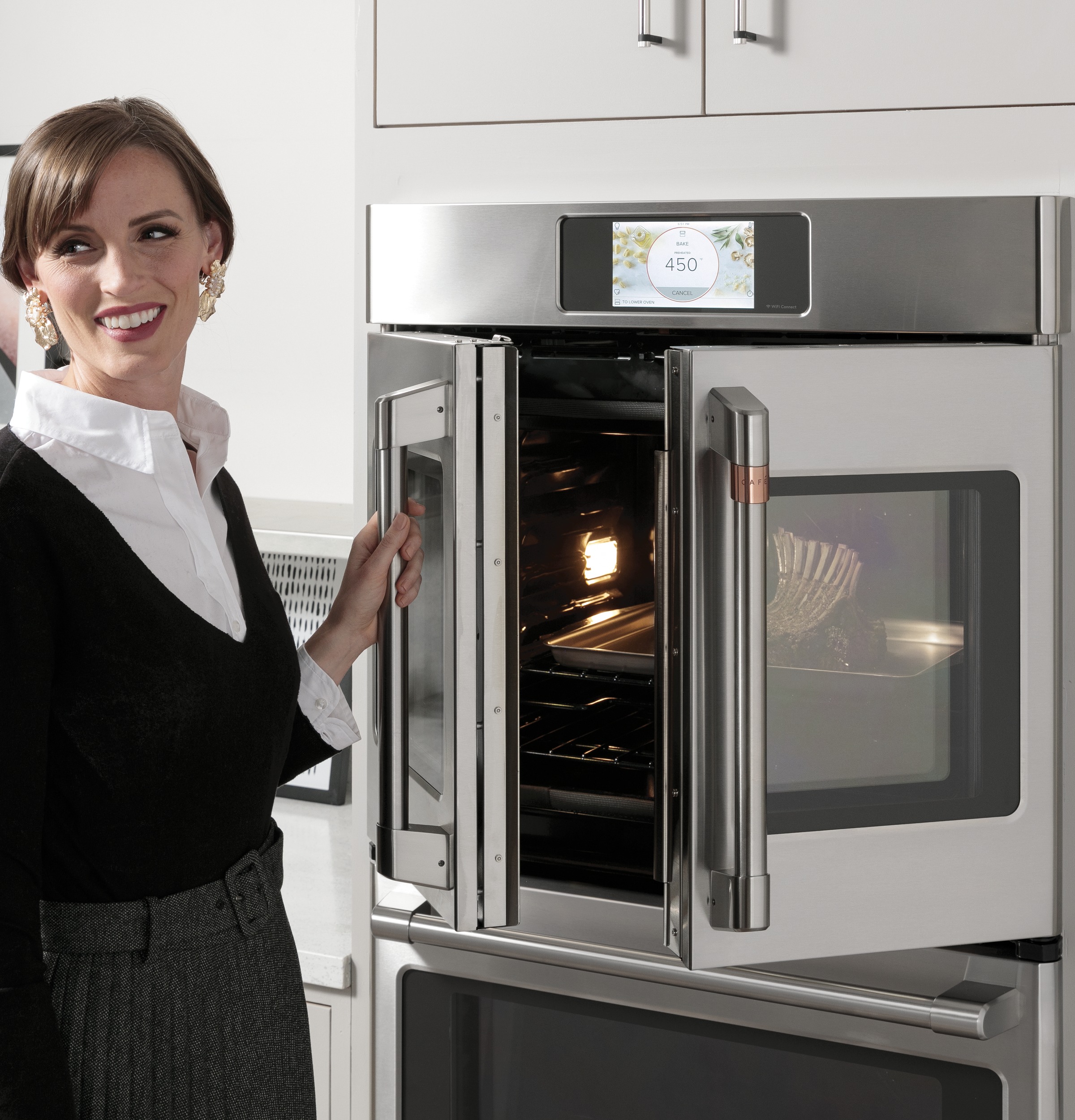 Model: CTD90FP2NS1 | Cafe Café™ Professional Series 30" Smart Built-In Convection French-Door Double Wall Oven