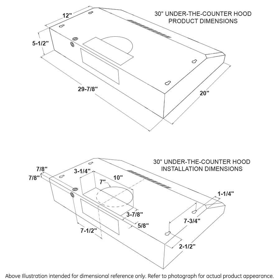 Model: JVX5305DJBB | GE GE® 30" ENERGY STAR Certified Under The Cabinet Hood