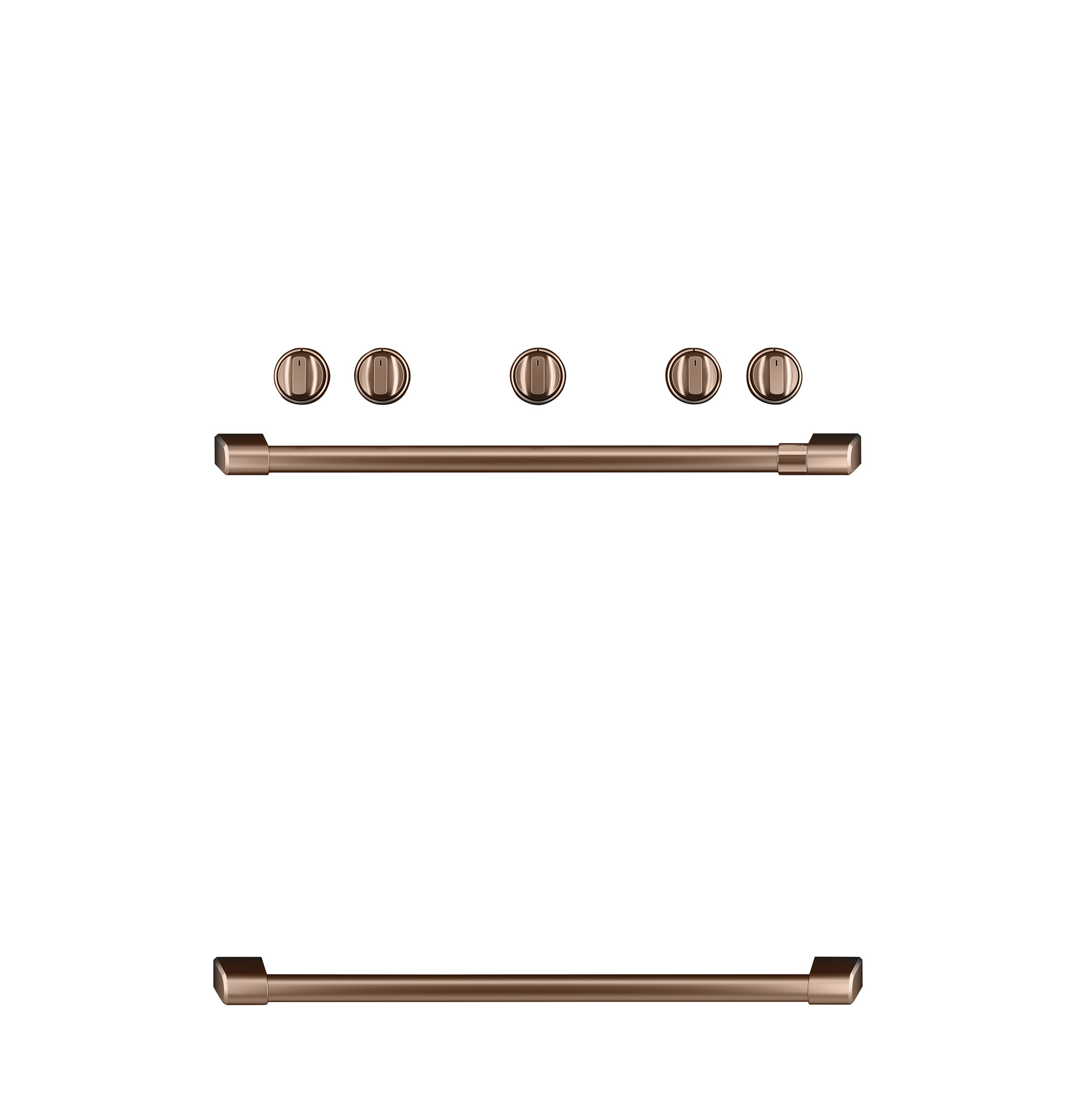 Model: CXFSGHKPMCU | Cafe Café™ Freestanding Gas Knobs and Handles - Brushed Copper