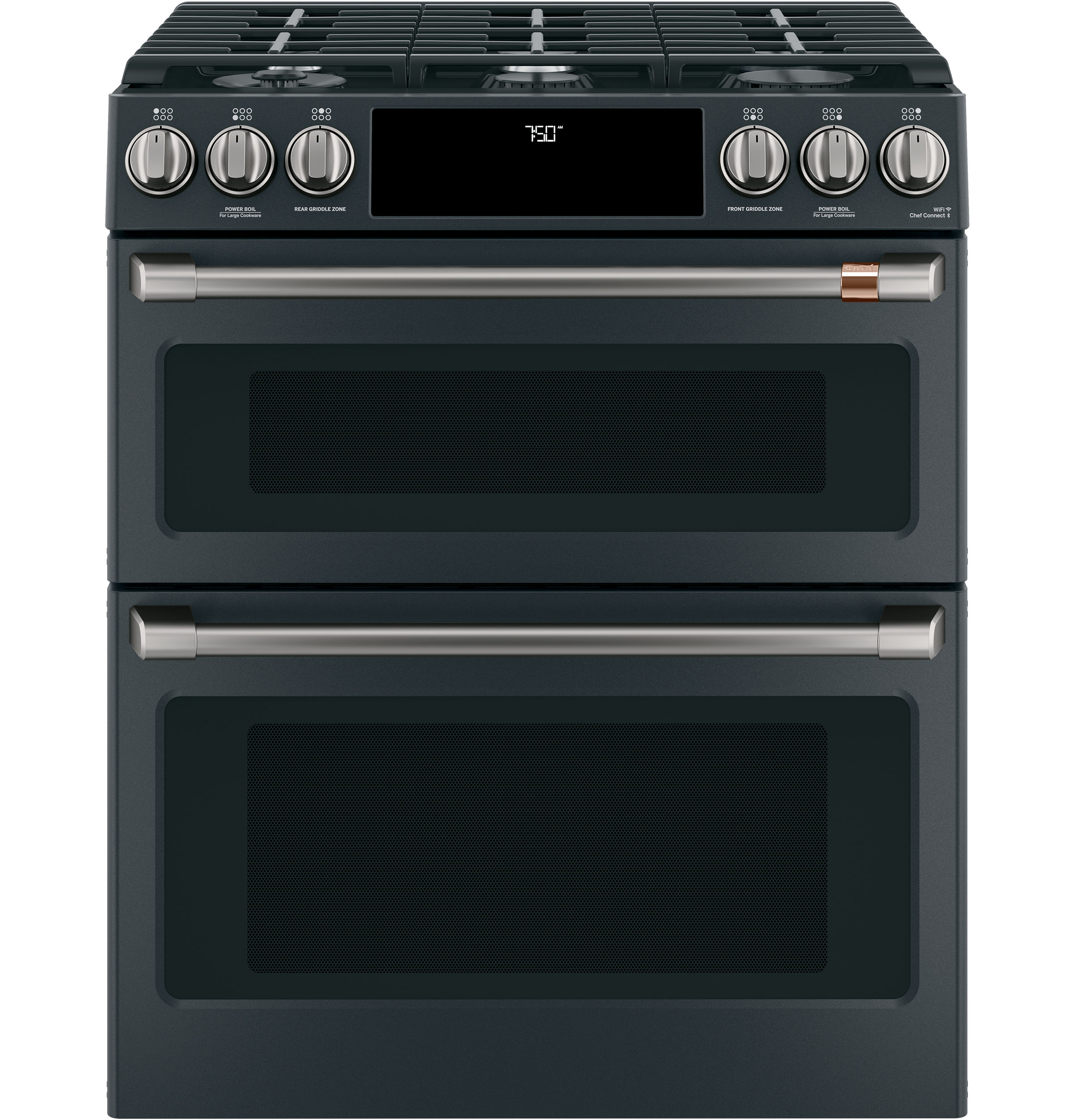 Model: CXFCGHKPMBT | Cafe Café™ Front Control Gas Knobs and Handles - Brushed Black
