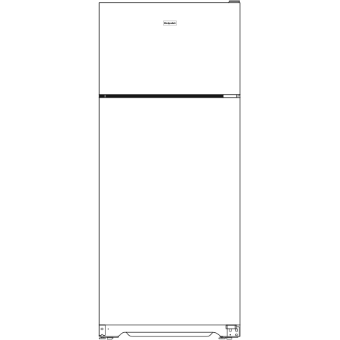 Model: HPS16BTNRWW | Hotpoint Hotpoint® 15.6 Cu. Ft. Recessed Handle Top-Freezer Refrigerator