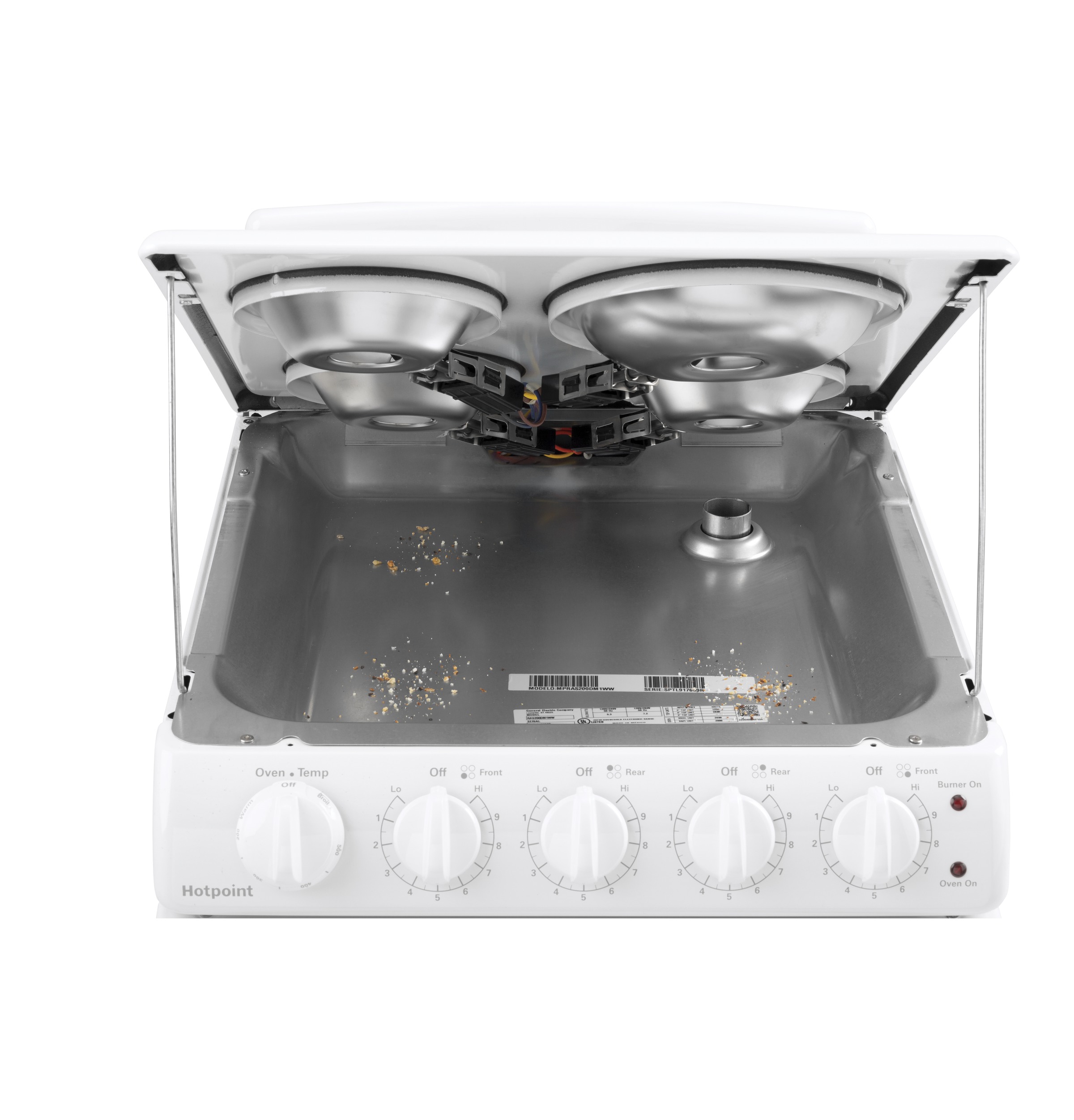 Model: RAS200DMWW | Hotpoint Hotpoint® ENERGY STAR® 20" Electric Free-Standing Front-Control Electric Range