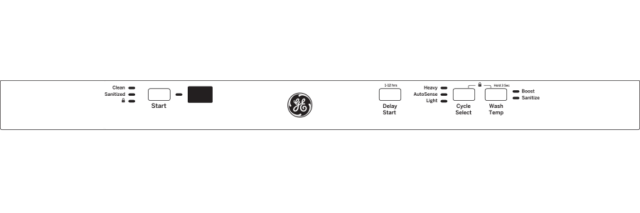 Model: GDT225SGLWW | GE GE® ENERGY STAR® ADA Compliant Stainless Steel Interior Dishwasher with Sanitize Cycle