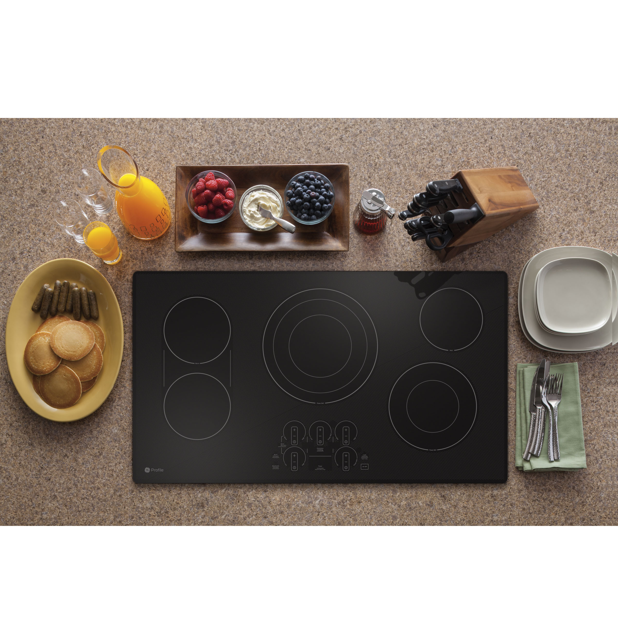 Model: PEP7036DTBB | GE Profile GE Profile™ 36" Built-In Touch Control Electric Cooktop