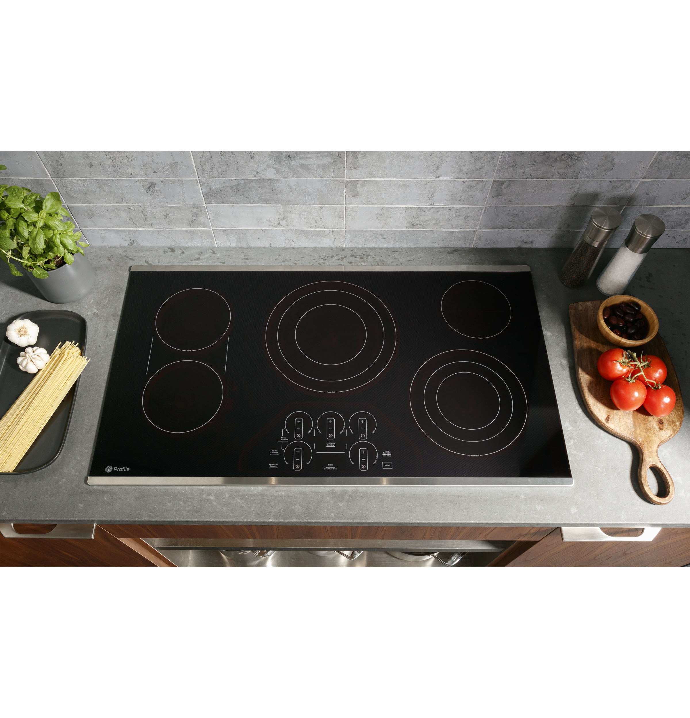 Model: PEP7036DTBB | GE Profile GE Profile™ 36" Built-In Touch Control Electric Cooktop