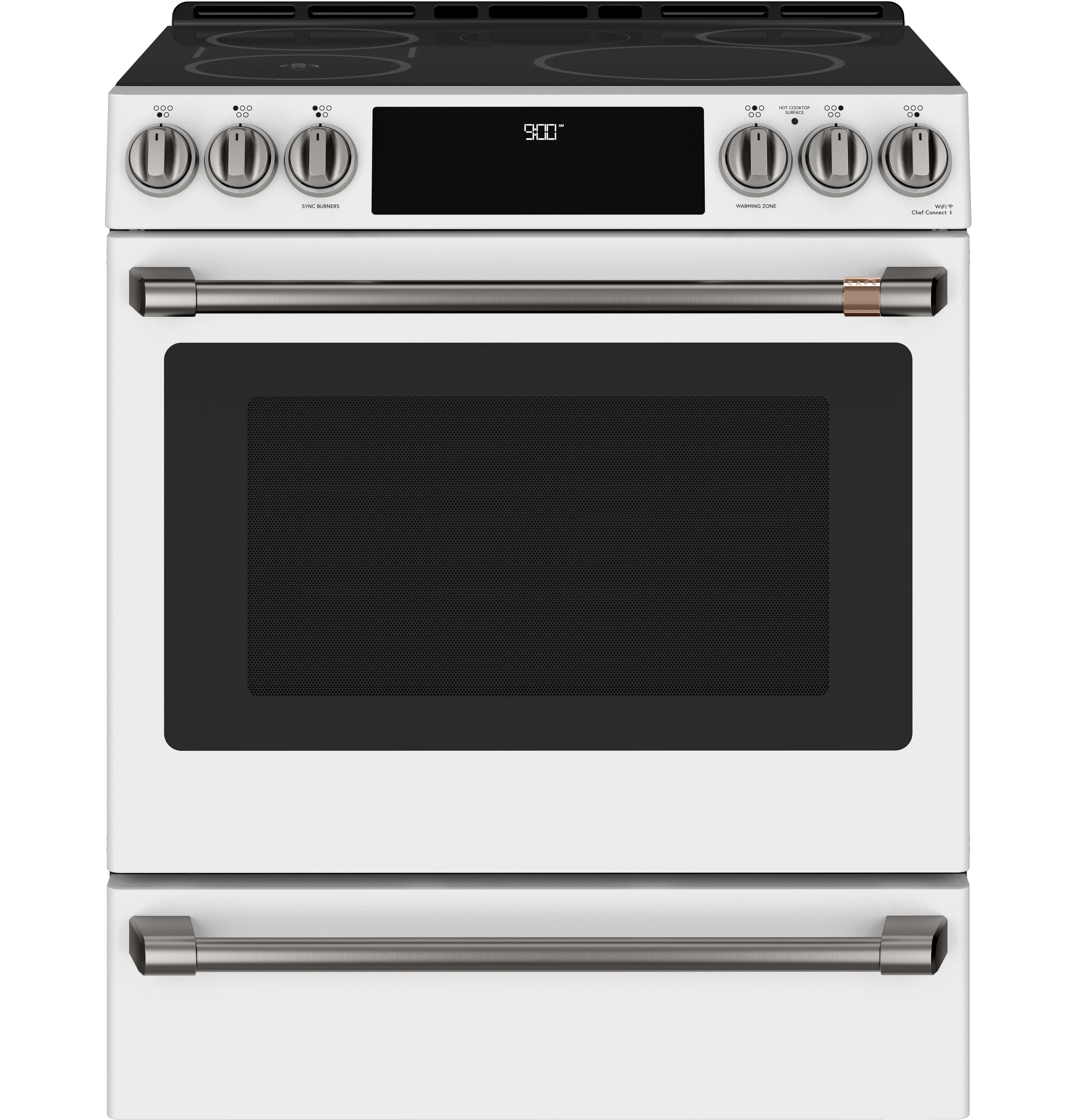 Model: CXFCHHKPMBT | Cafe Café™ Front Control Induction Knobs and Handles - Brushed Black