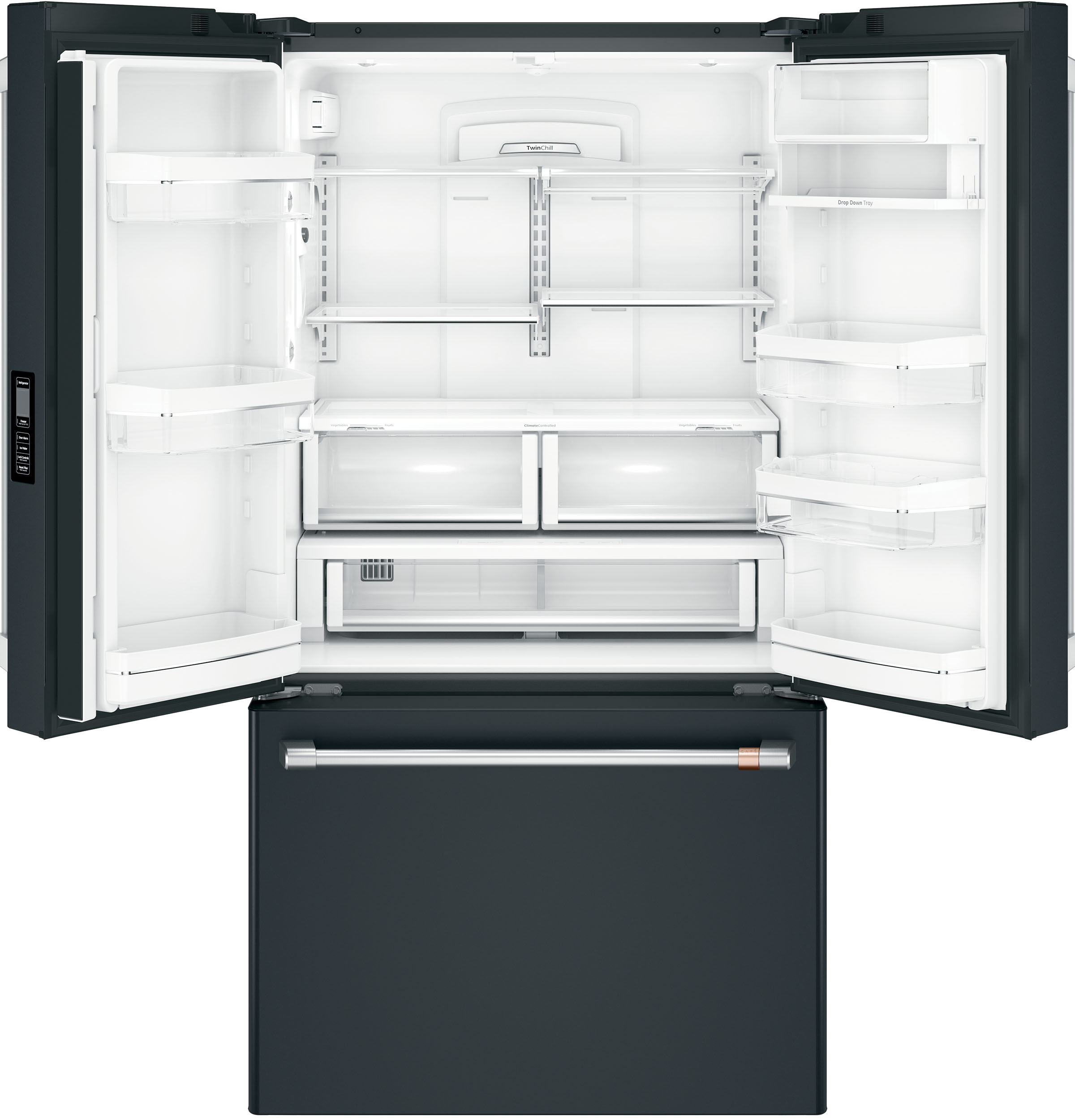 Model: CWE23SP3MD1 | Cafe Café™ ENERGY STAR® 23.1 Cu. Ft. Smart Counter-Depth French-Door Refrigerator