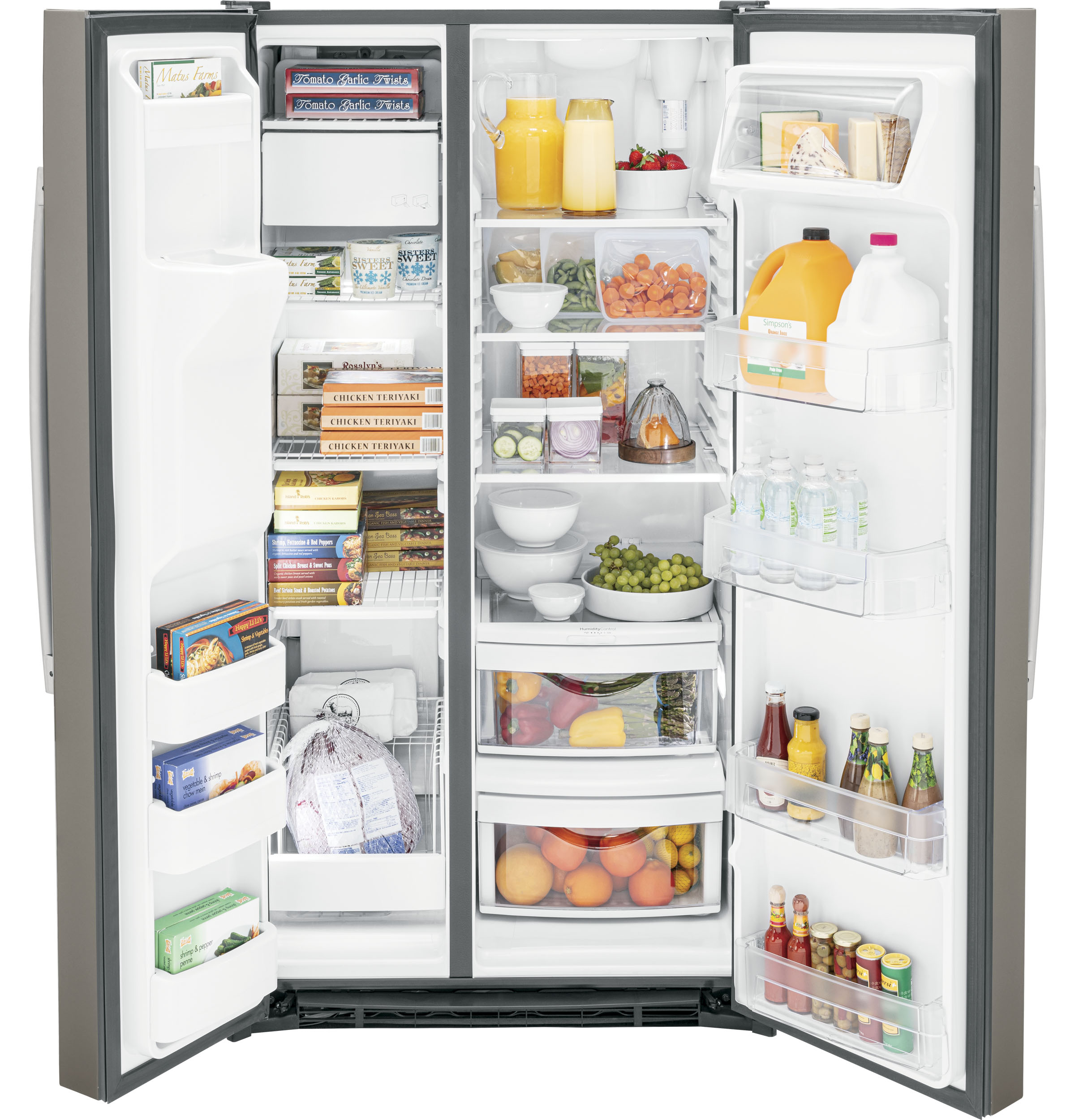 GE GE® 25.3 Cu. Ft. Side-By-Side Refrigerator