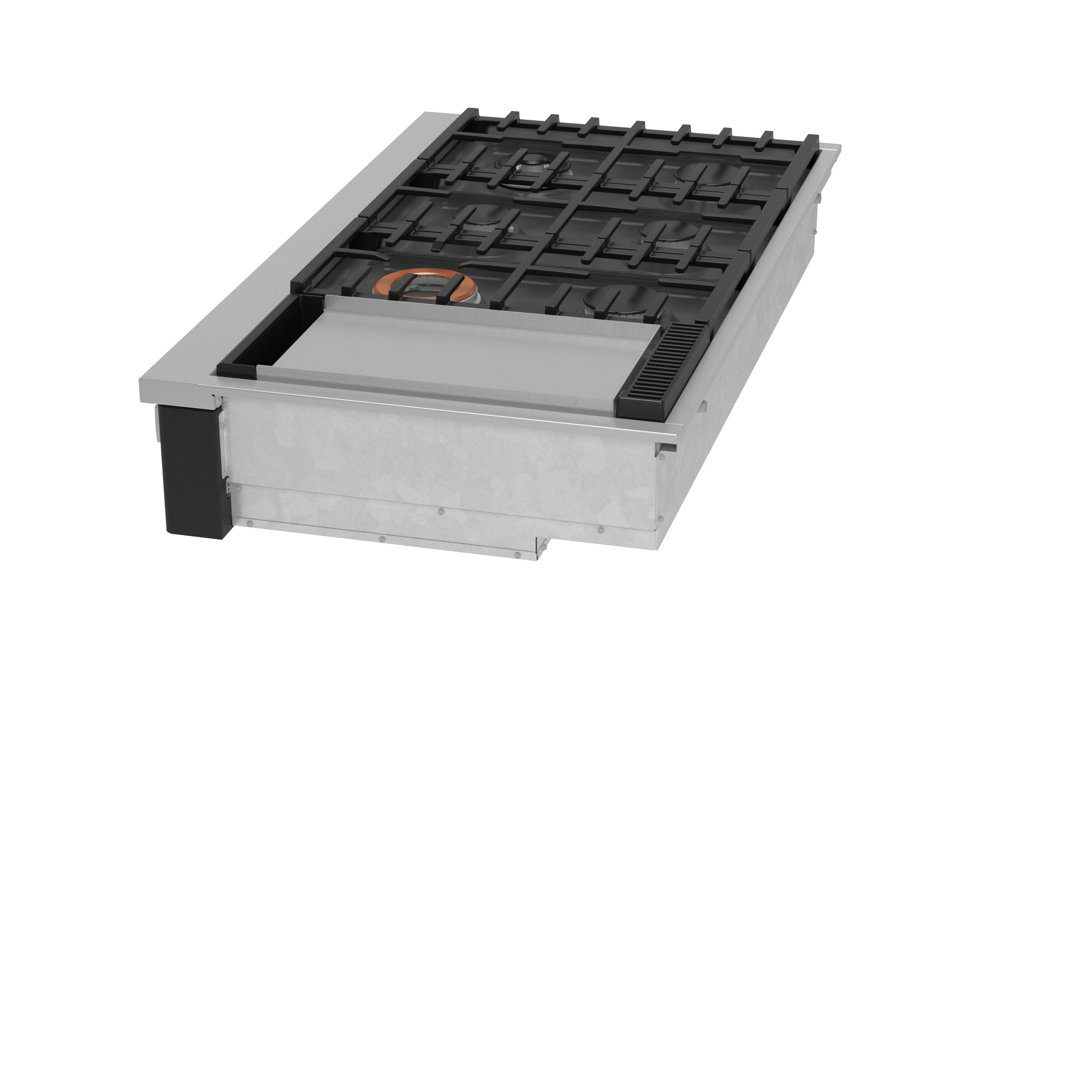 Model: CGU486P3TD1 | Cafe Café™ 48" Commercial-Style Gas Rangetop with 6 Burners and Integrated Griddle (Natural Gas)