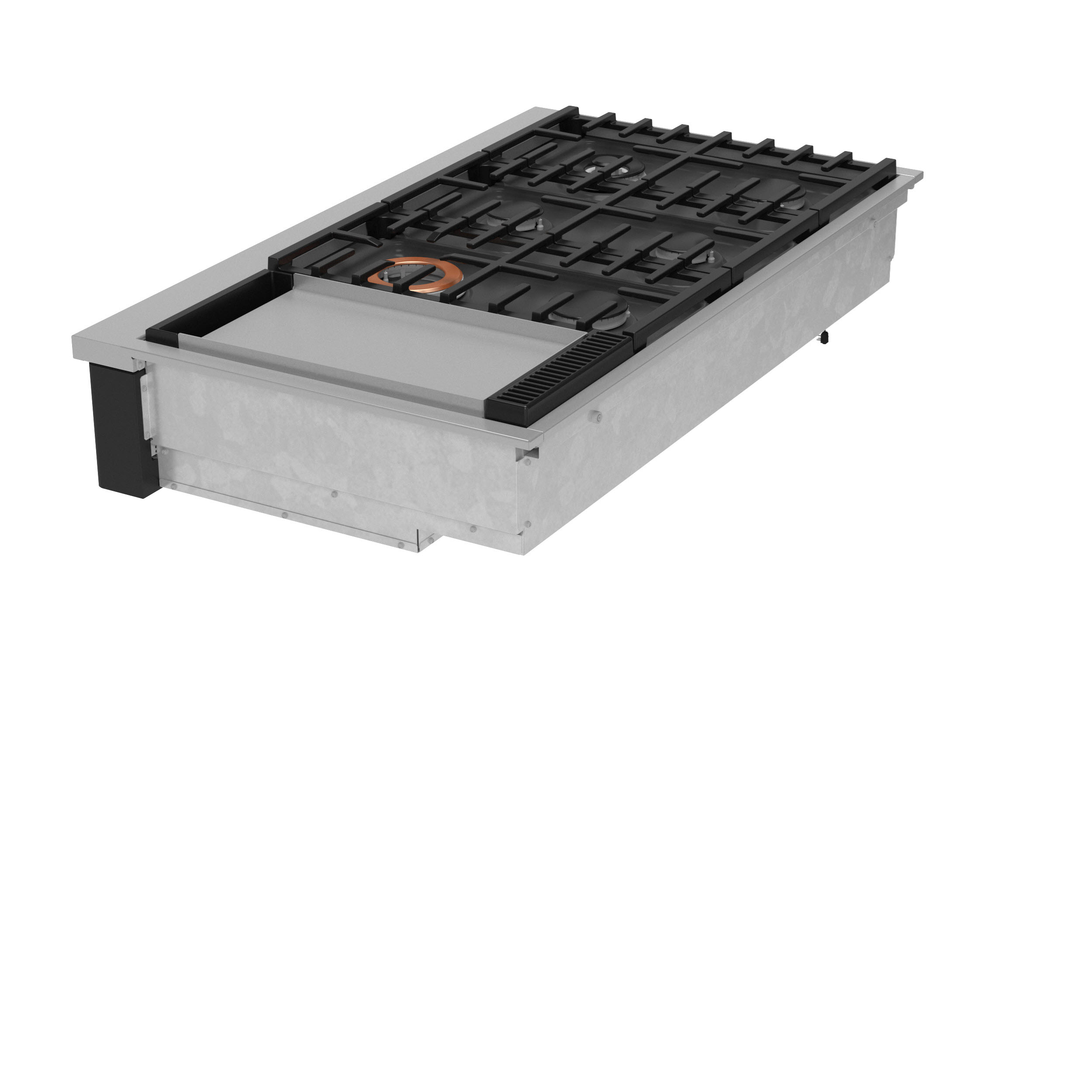 Model: CGU486P3TD1 | Cafe Café™ 48" Commercial-Style Gas Rangetop with 6 Burners and Integrated Griddle (Natural Gas)