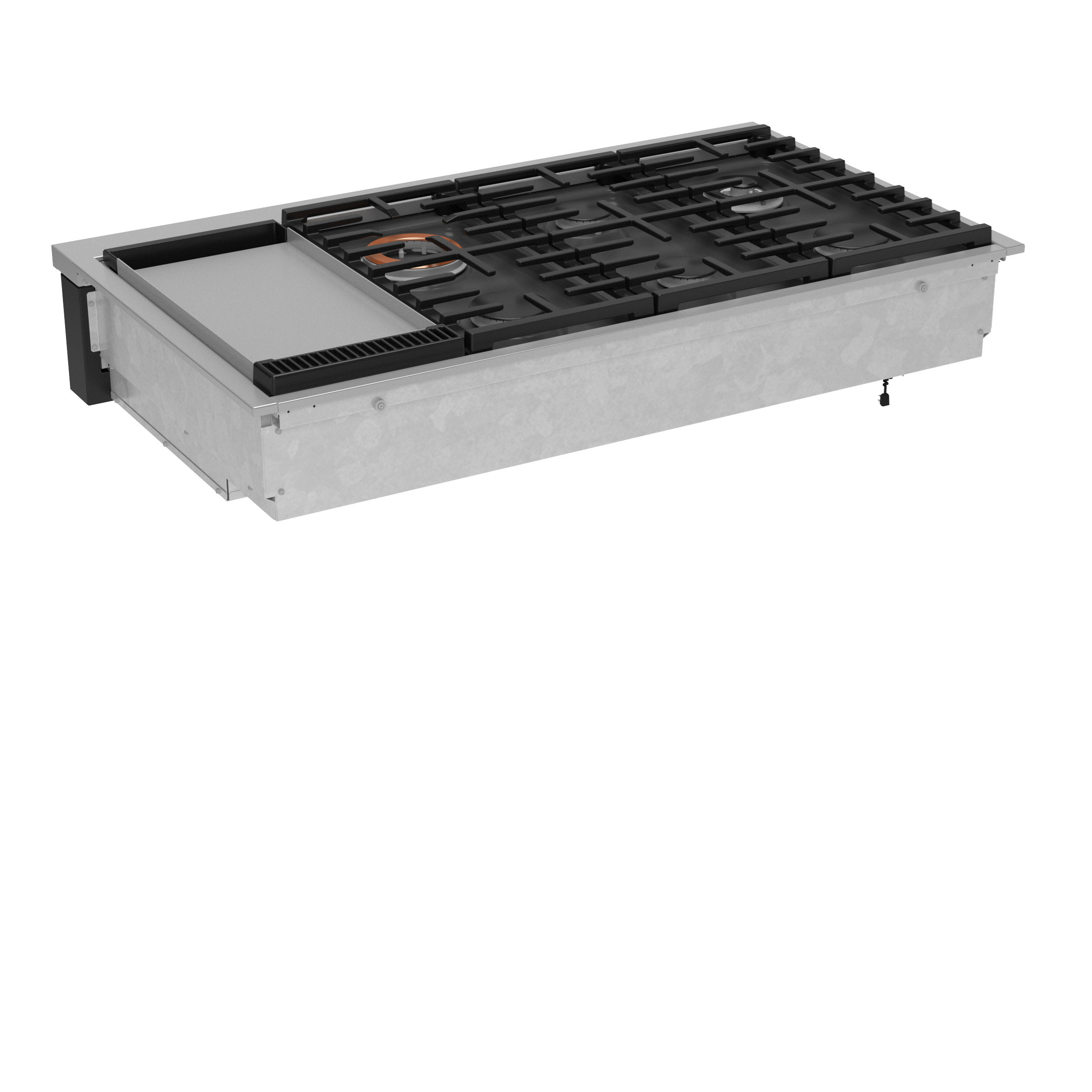 Model: CGU486P3TD1 | Cafe Café™ 48" Commercial-Style Gas Rangetop with 6 Burners and Integrated Griddle (Natural Gas)
