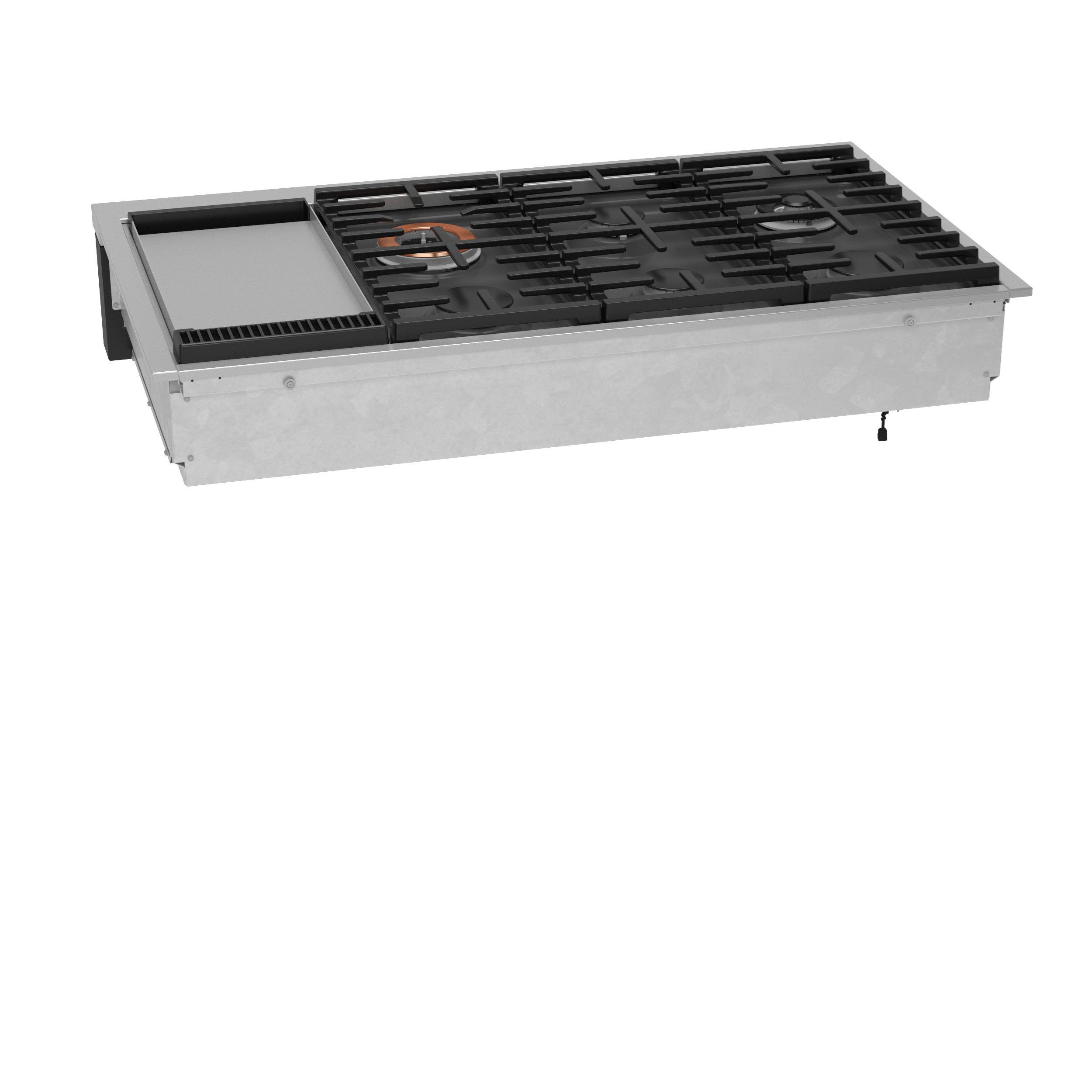 Model: CGU486P3TD1 | Cafe Café™ 48" Commercial-Style Gas Rangetop with 6 Burners and Integrated Griddle (Natural Gas)