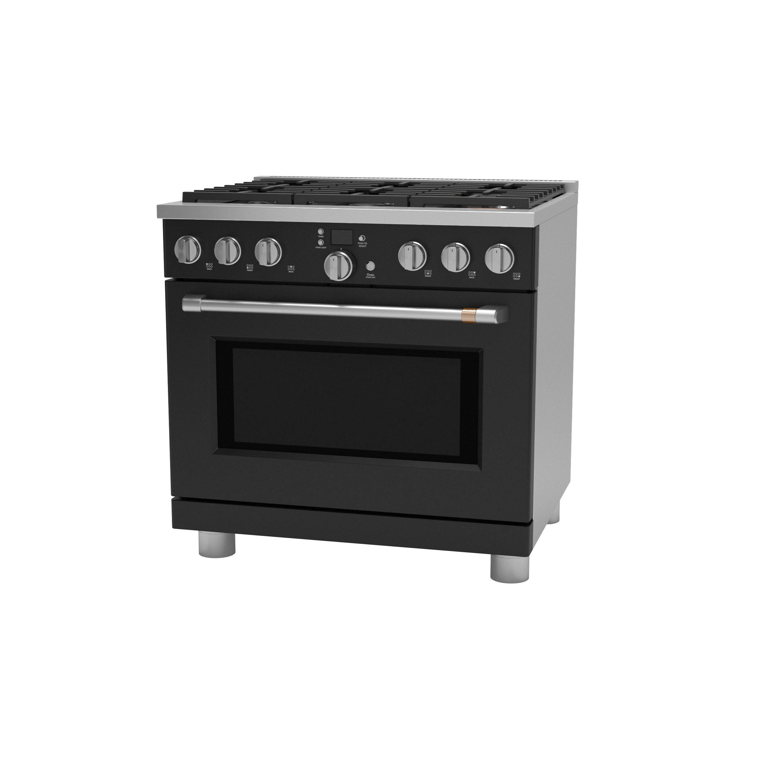Model: C2Y366P3TD1 | Cafe Café™ 36" Smart Dual-Fuel Commercial-Style Range with 6 Burners (Natural Gas)