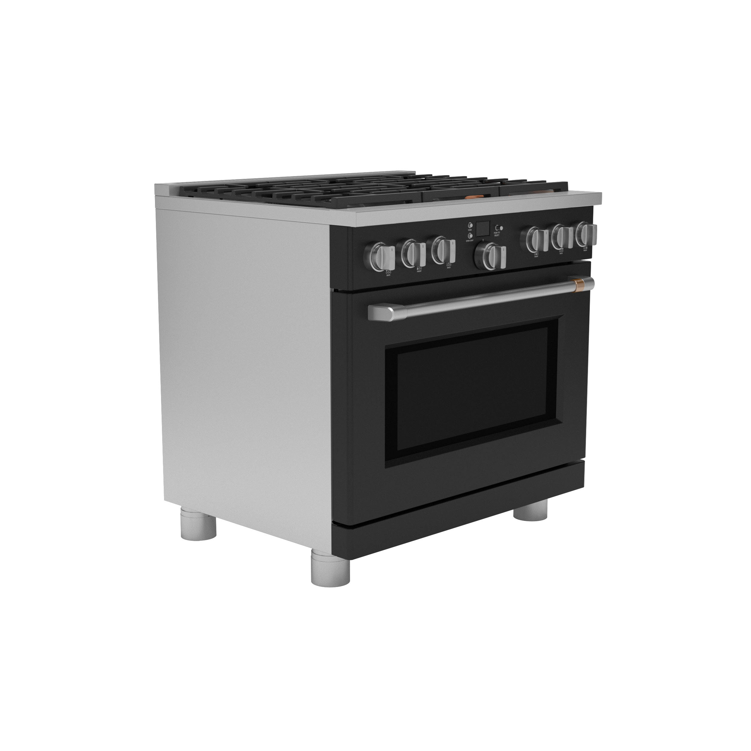 Model: C2Y366P3TD1 | Cafe Café™ 36" Smart Dual-Fuel Commercial-Style Range with 6 Burners (Natural Gas)