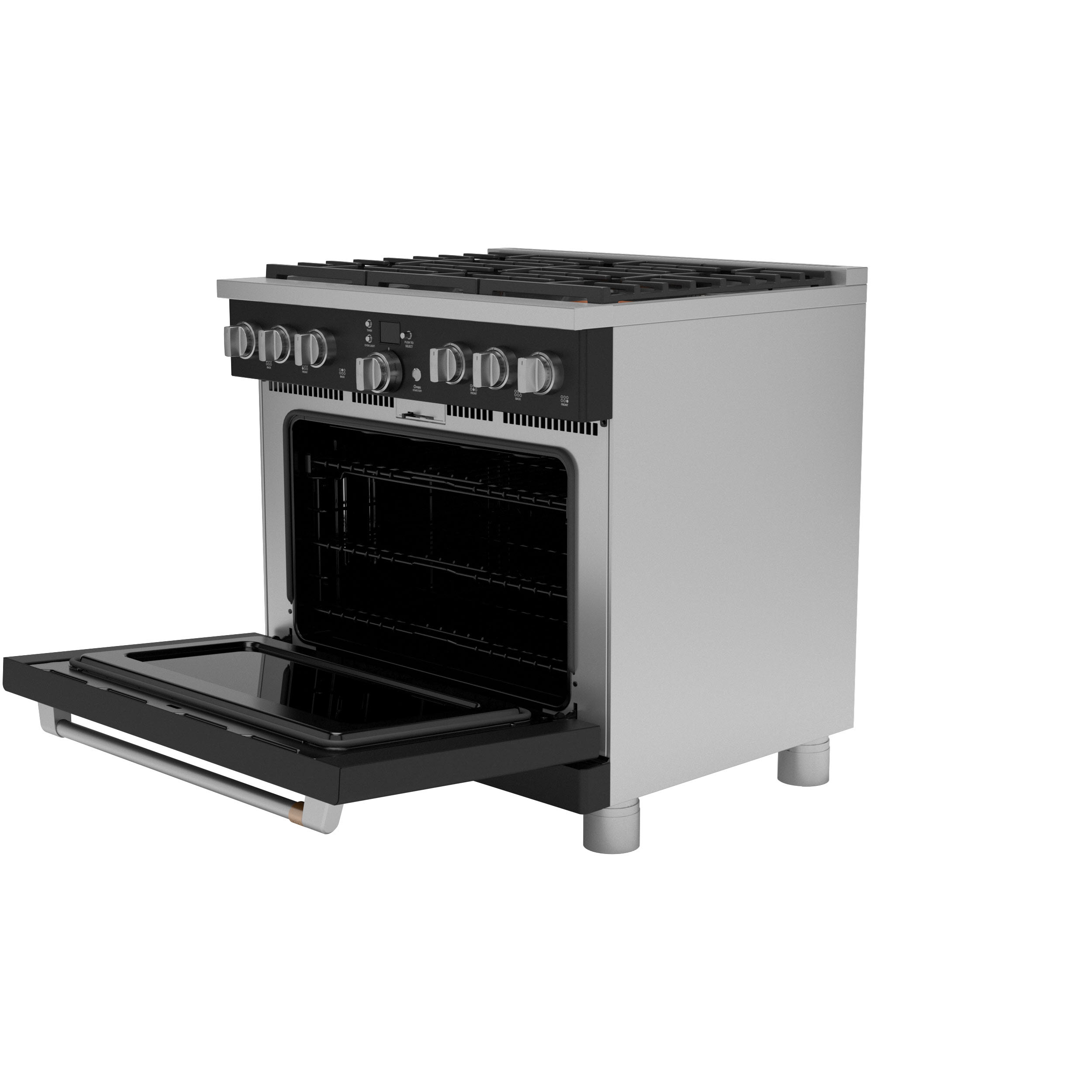 Model: C2Y366P3TD1 | Cafe Café™ 36" Smart Dual-Fuel Commercial-Style Range with 6 Burners (Natural Gas)