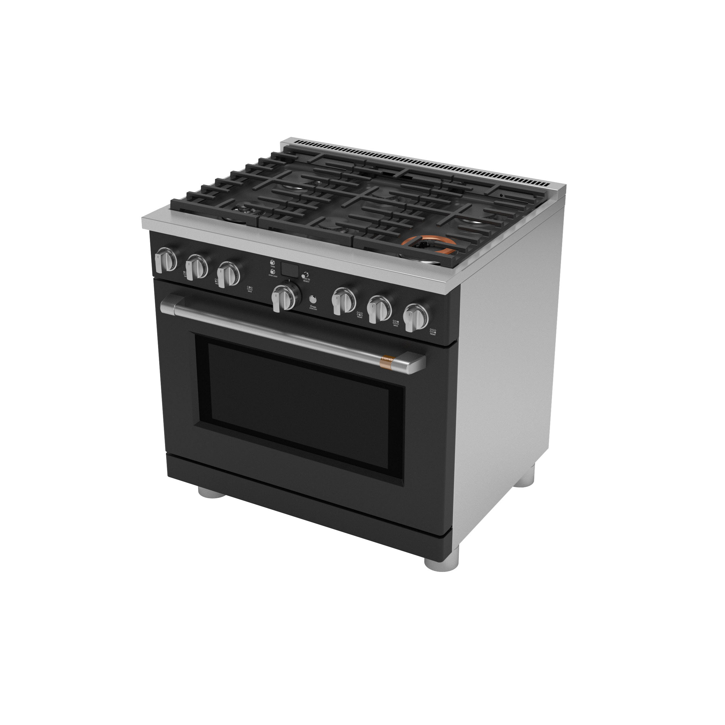 Model: C2Y366P3TD1 | Cafe Café™ 36" Smart Dual-Fuel Commercial-Style Range with 6 Burners (Natural Gas)