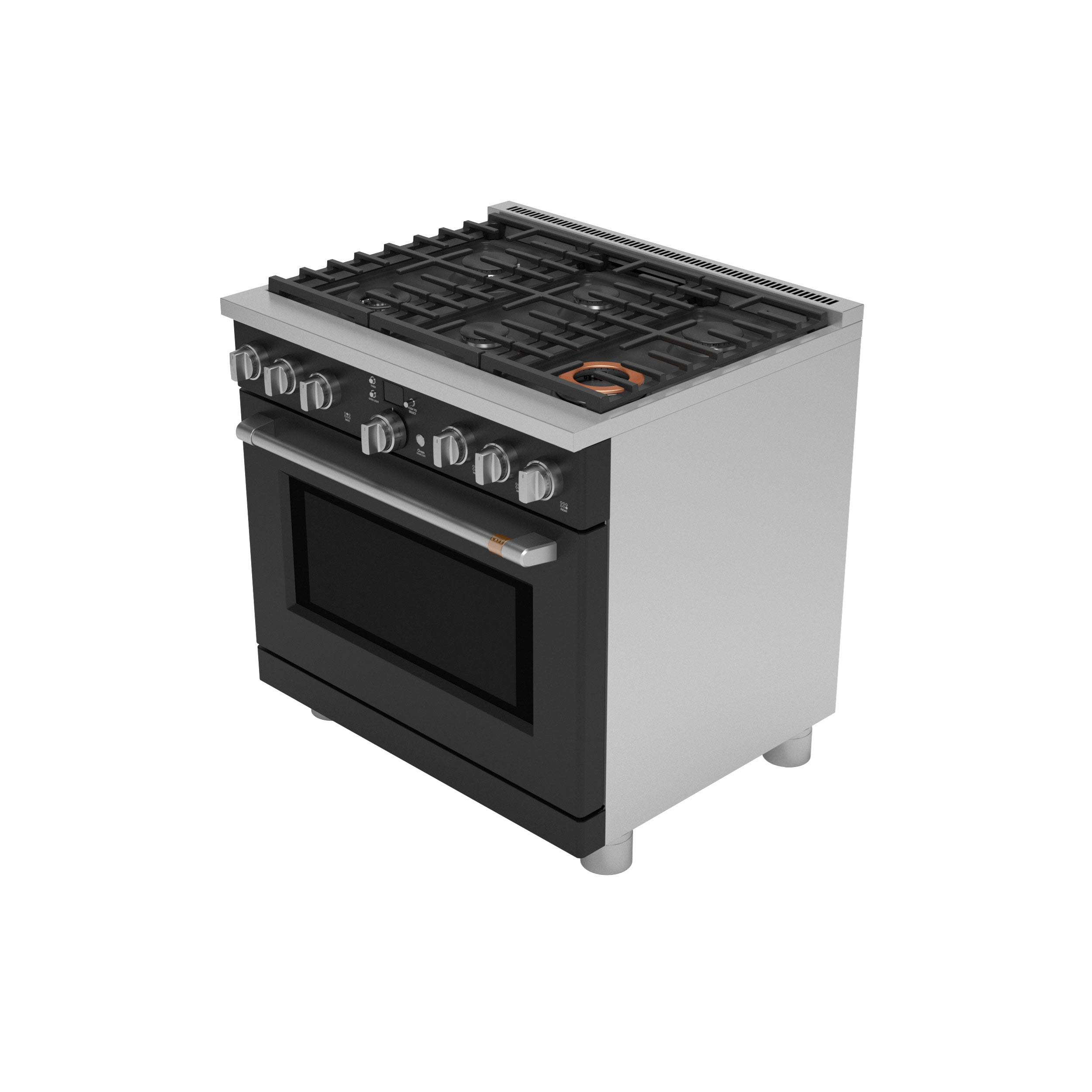 Model: C2Y366P3TD1 | Cafe Café™ 36" Smart Dual-Fuel Commercial-Style Range with 6 Burners (Natural Gas)
