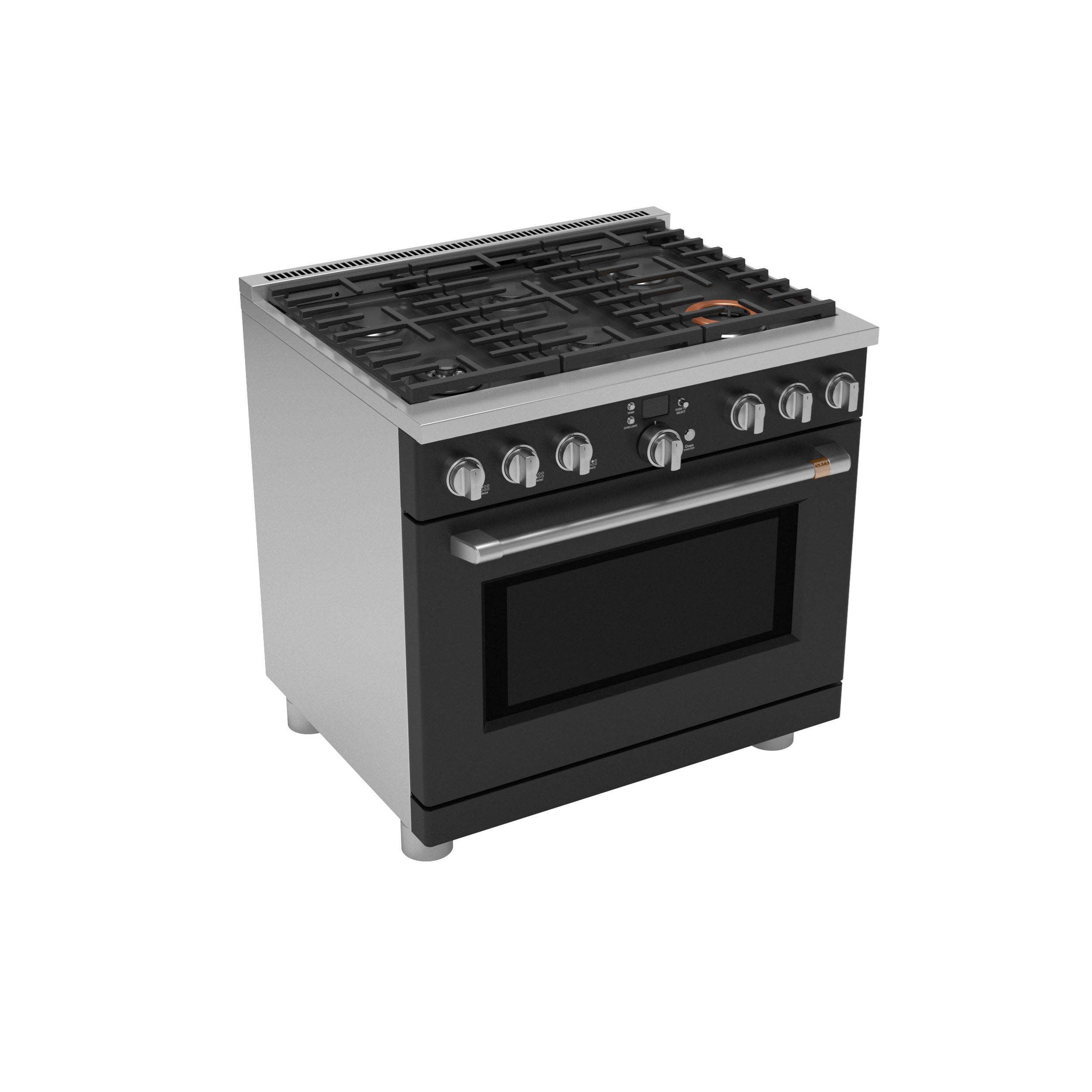Model: C2Y366P3TD1 | Cafe Café™ 36" Smart Dual-Fuel Commercial-Style Range with 6 Burners (Natural Gas)
