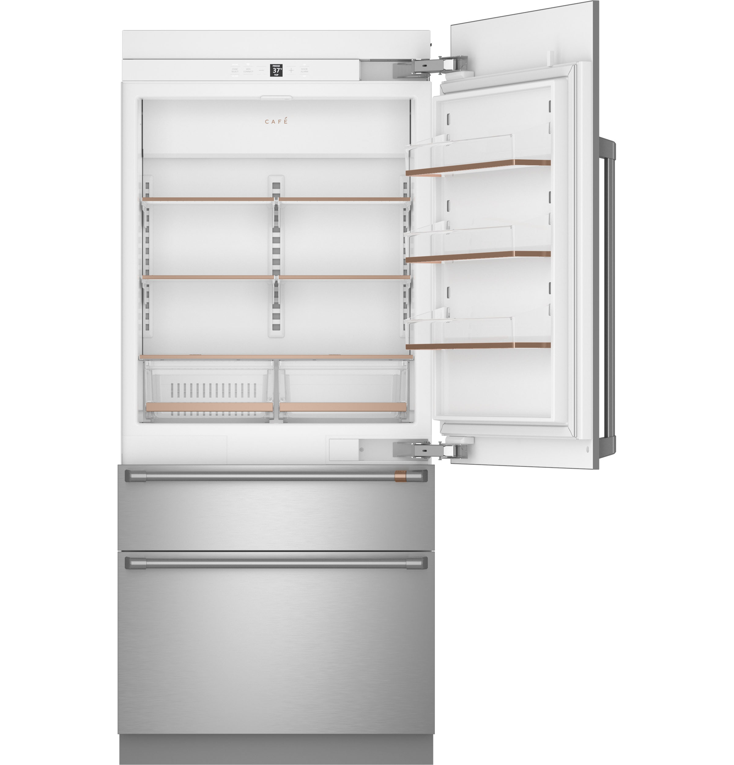 Model: CIC36RP2VS1 | Cafe Café™ 36" Integrated Bottom-Freezer Refrigerator