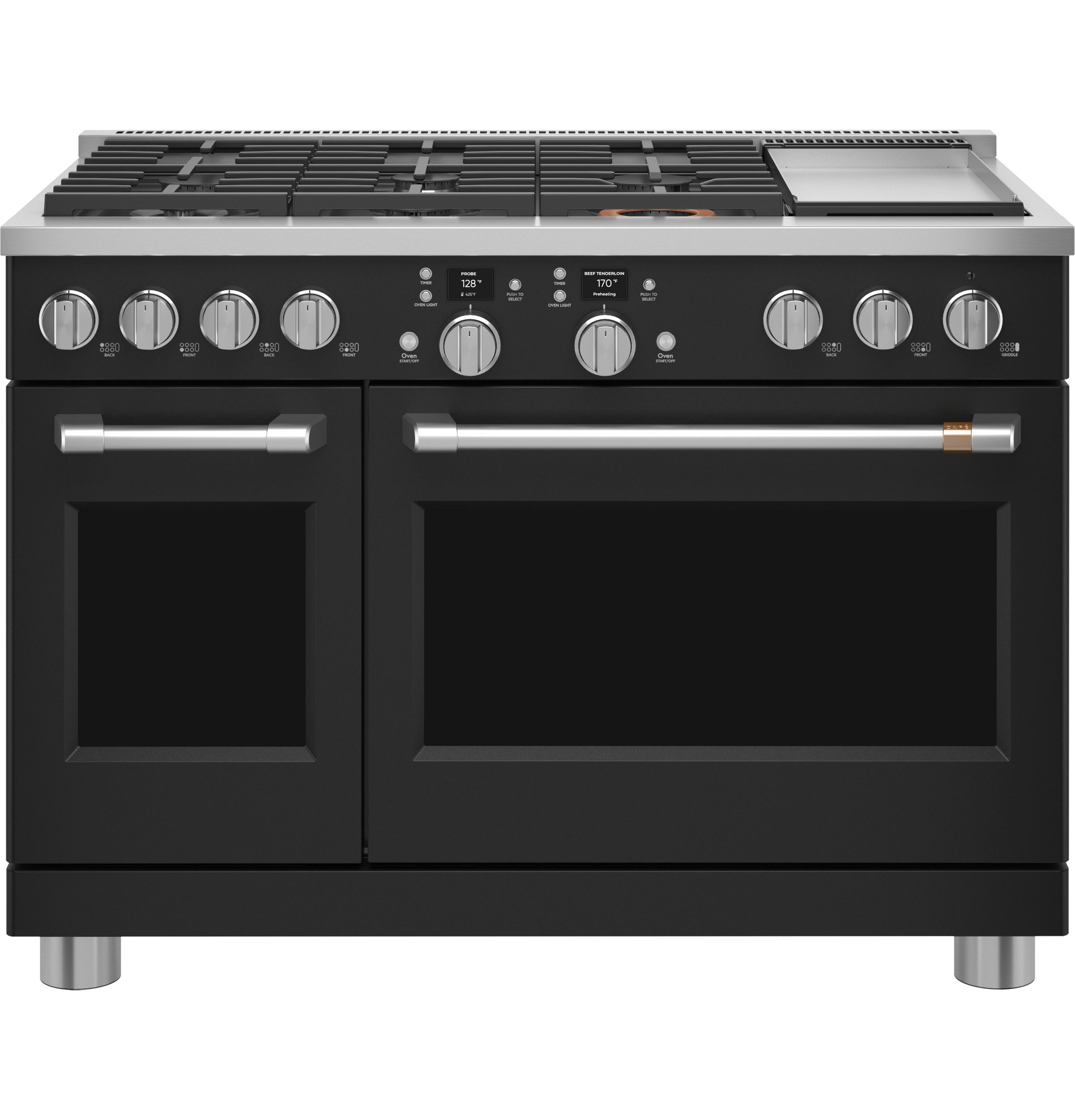 Cafe Café™ 48" Smart Dual-Fuel Commercial-Style Range with 6 Burners and Griddle (Natural Gas)