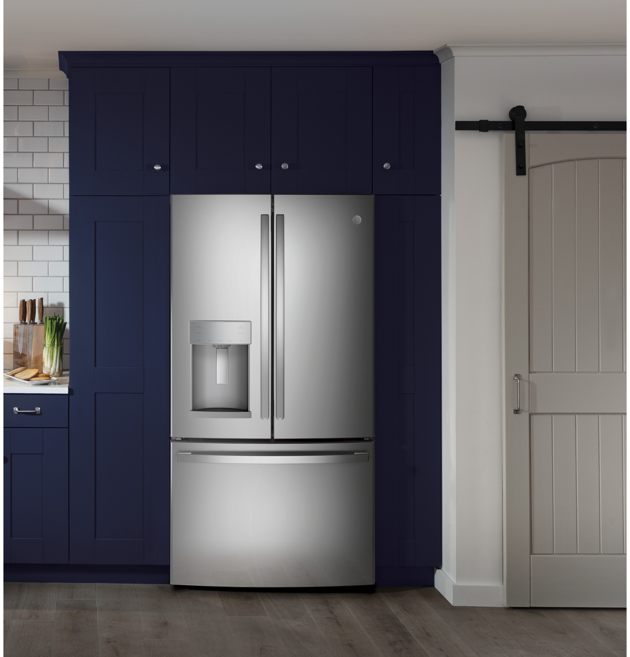Model: GFE28GYNFS - SD | GE GE® ENERGY STAR® 27.7 Cu. Ft. Fingerprint Resistant French-Door Refrigerator