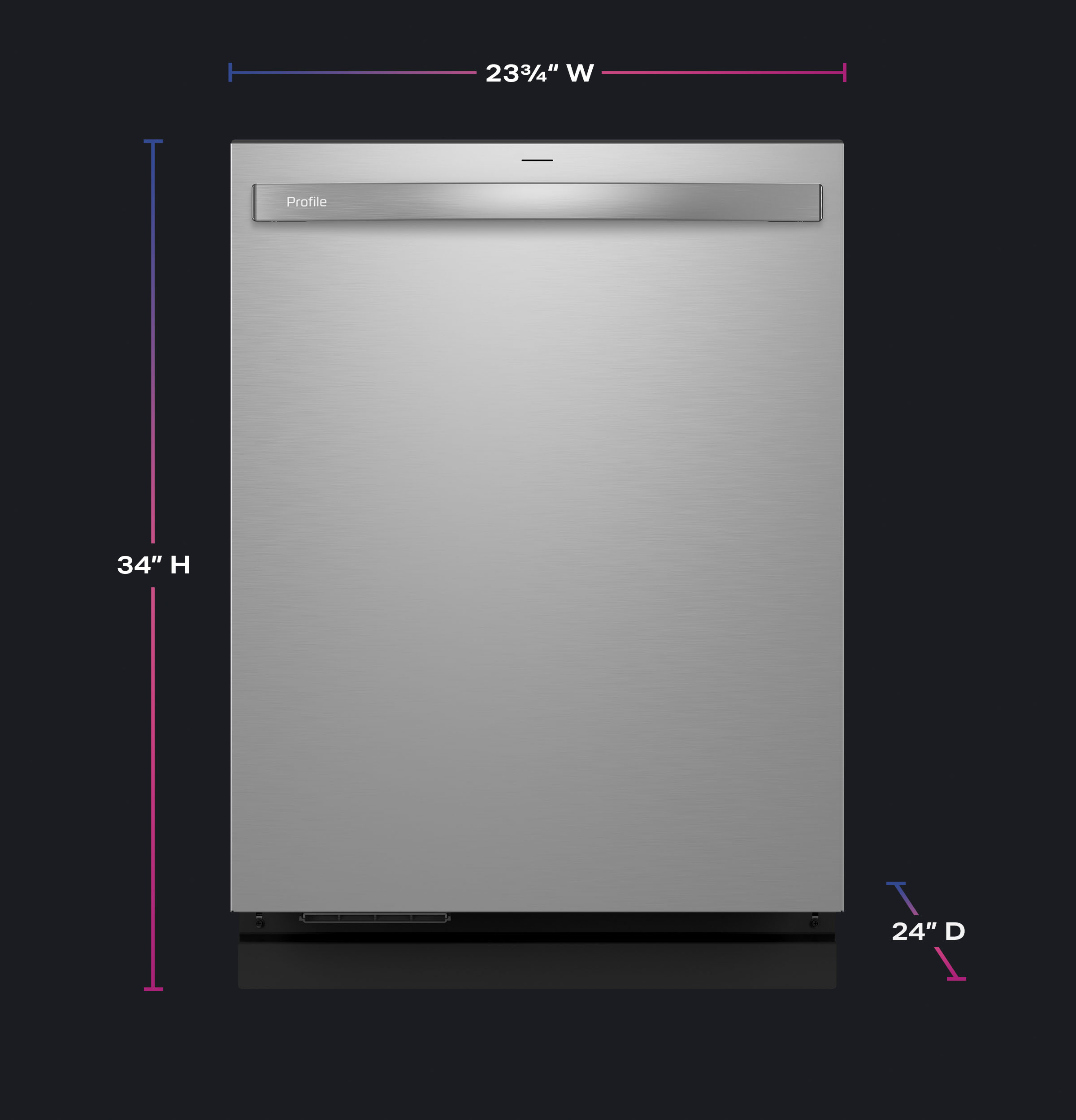 Model: PDT795SYVFS | GE Profile GE Profile™ ENERGY STAR Smart UltraFresh System Dishwasher with Microban™ Antimicrobial Technology with Deep Clean Washing 3rd Rack, 39 dBA