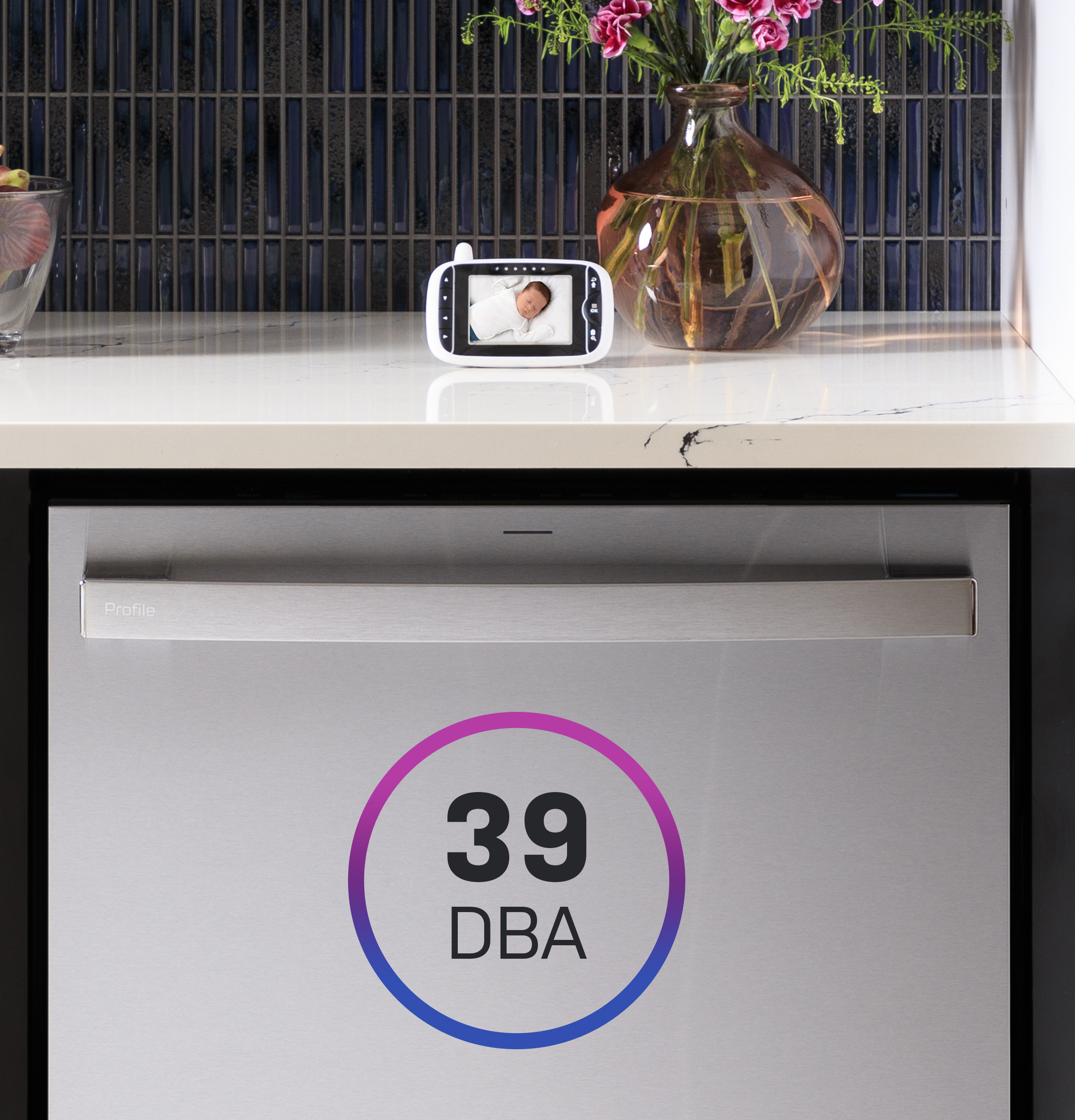 Model: PDT795SYVFS | GE Profile GE Profile™ ENERGY STAR Smart UltraFresh System Dishwasher with Microban™ Antimicrobial Technology with Deep Clean Washing 3rd Rack, 39 dBA