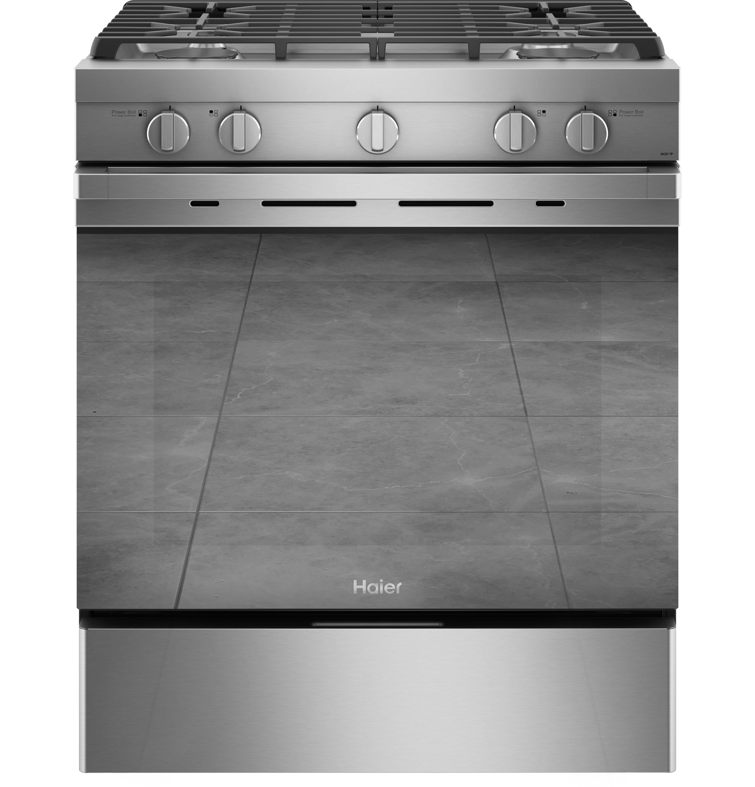 Model: QGSS740RNSS | Haier 30" Smart Slide-In Gas Range with Convection