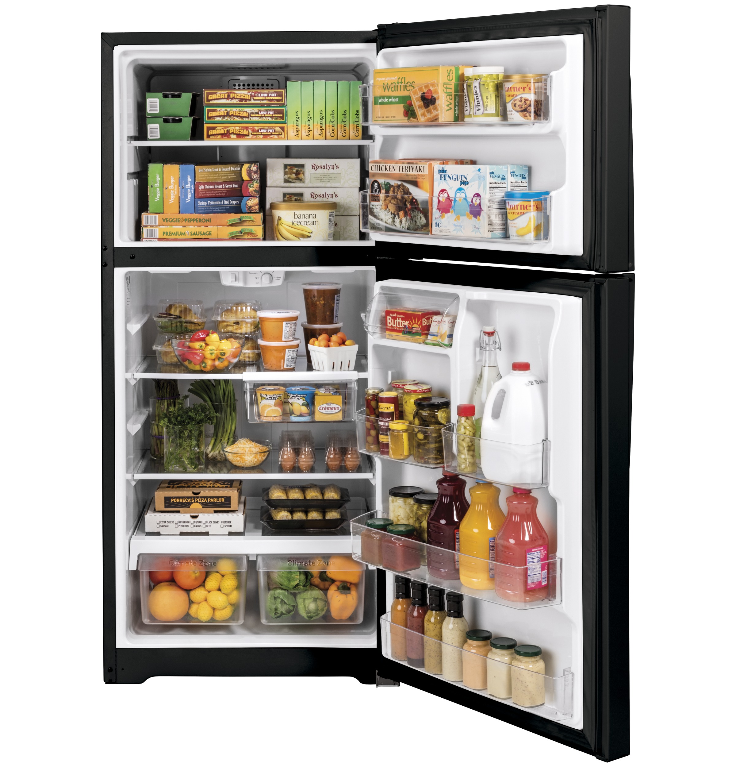 Model: GTS19KGNRBB | GE GE 19.2 Cu. Ft. Garage Ready Top-Freezer Refrigerator
