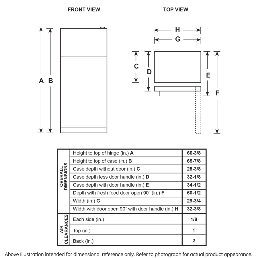 Model: GTS19KGNRBB | GE GE 19.2 Cu. Ft. Garage Ready Top-Freezer Refrigerator