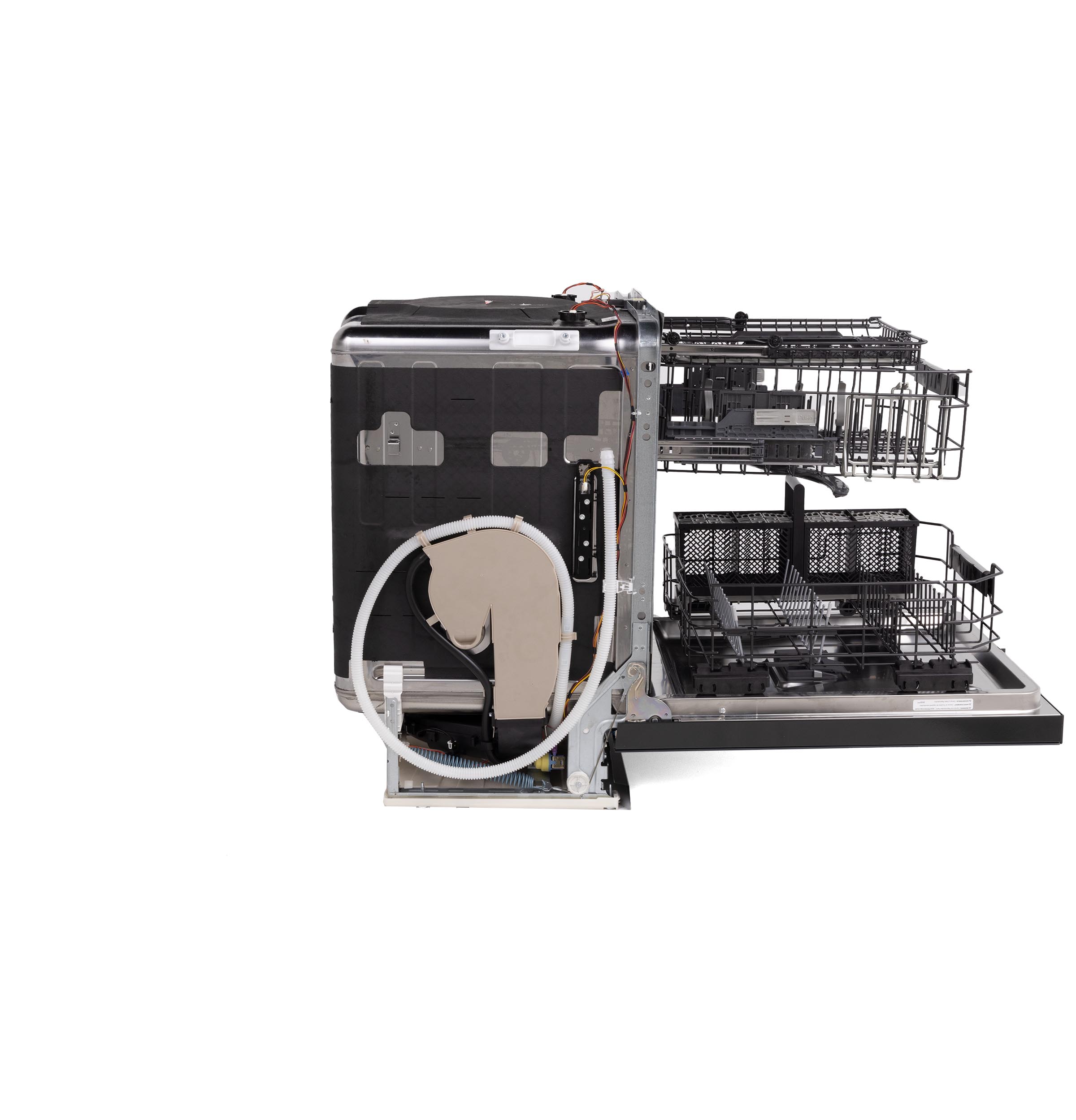 Model: CDP888M5VS5 | Cafe Café™ CustomFit ENERGY STAR Stainless Interior Smart Dishwasher with Ultra Wash Top Rack and LED Lights, 39 dBA in Platinum Glass