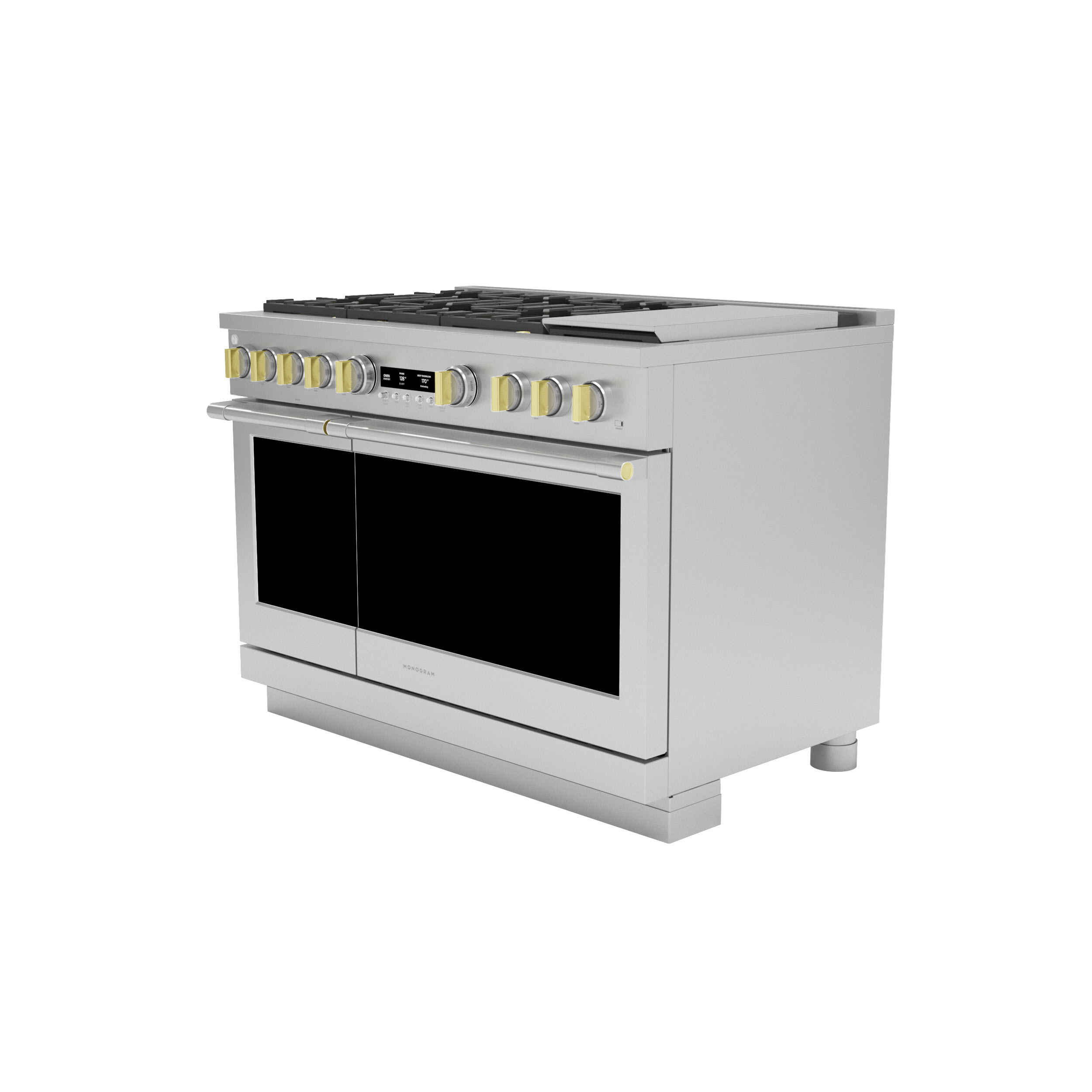 Model: ZGP486NDTSS | Monogram Monogram 48" All Gas Professional Range with 6 Burners and Griddle