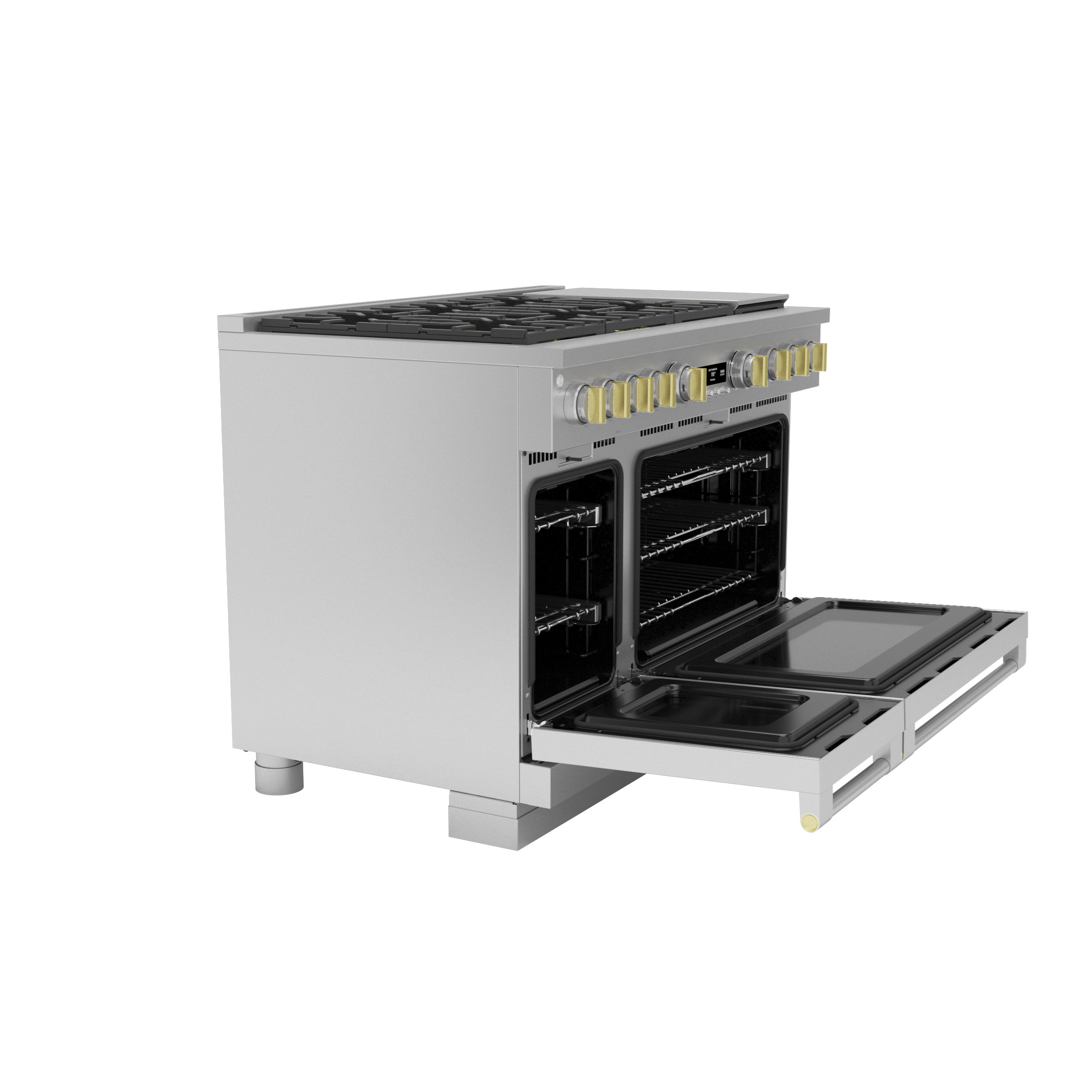 Model: ZGP486NDTSS | Monogram Monogram 48" All Gas Professional Range with 6 Burners and Griddle