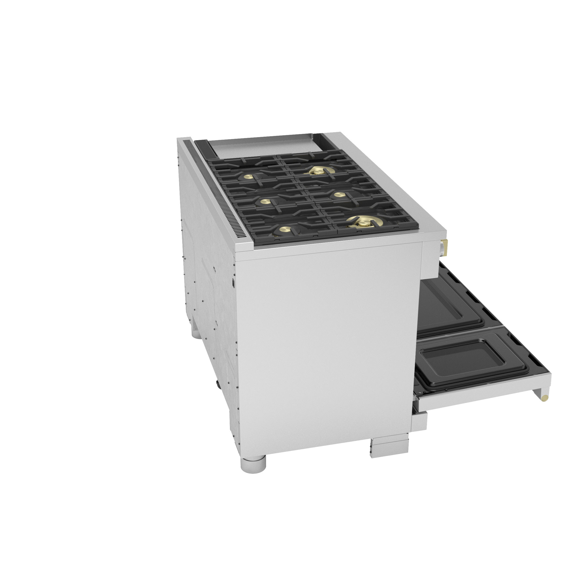 Model: ZGP486NDTSS | Monogram Monogram 48" All Gas Professional Range with 6 Burners and Griddle