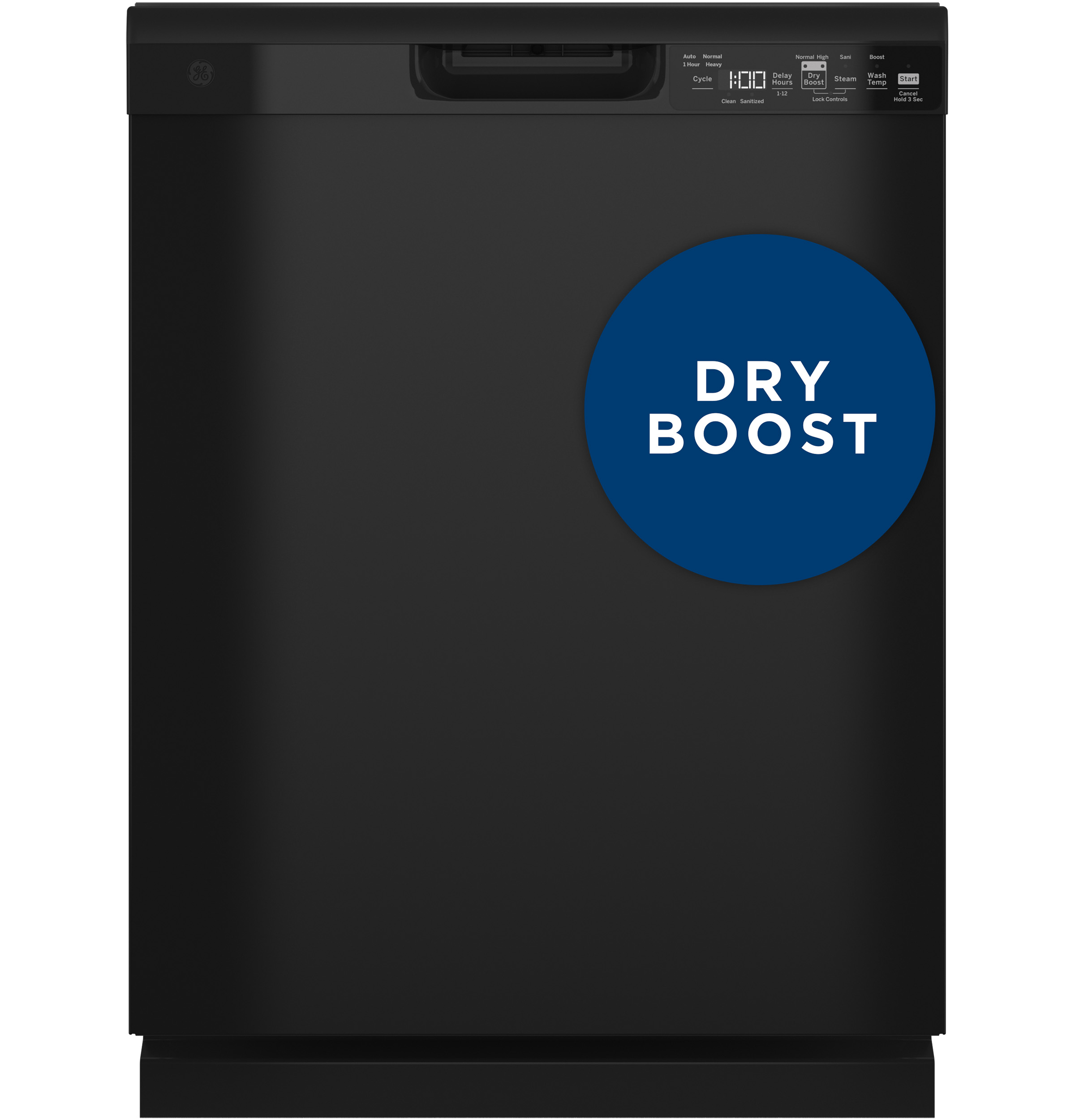 Model: GDF550PGRBB | GE GE® ENERGY STAR® Front Control with Plastic Interior Dishwasher with Sanitize Cycle & Dry Boost