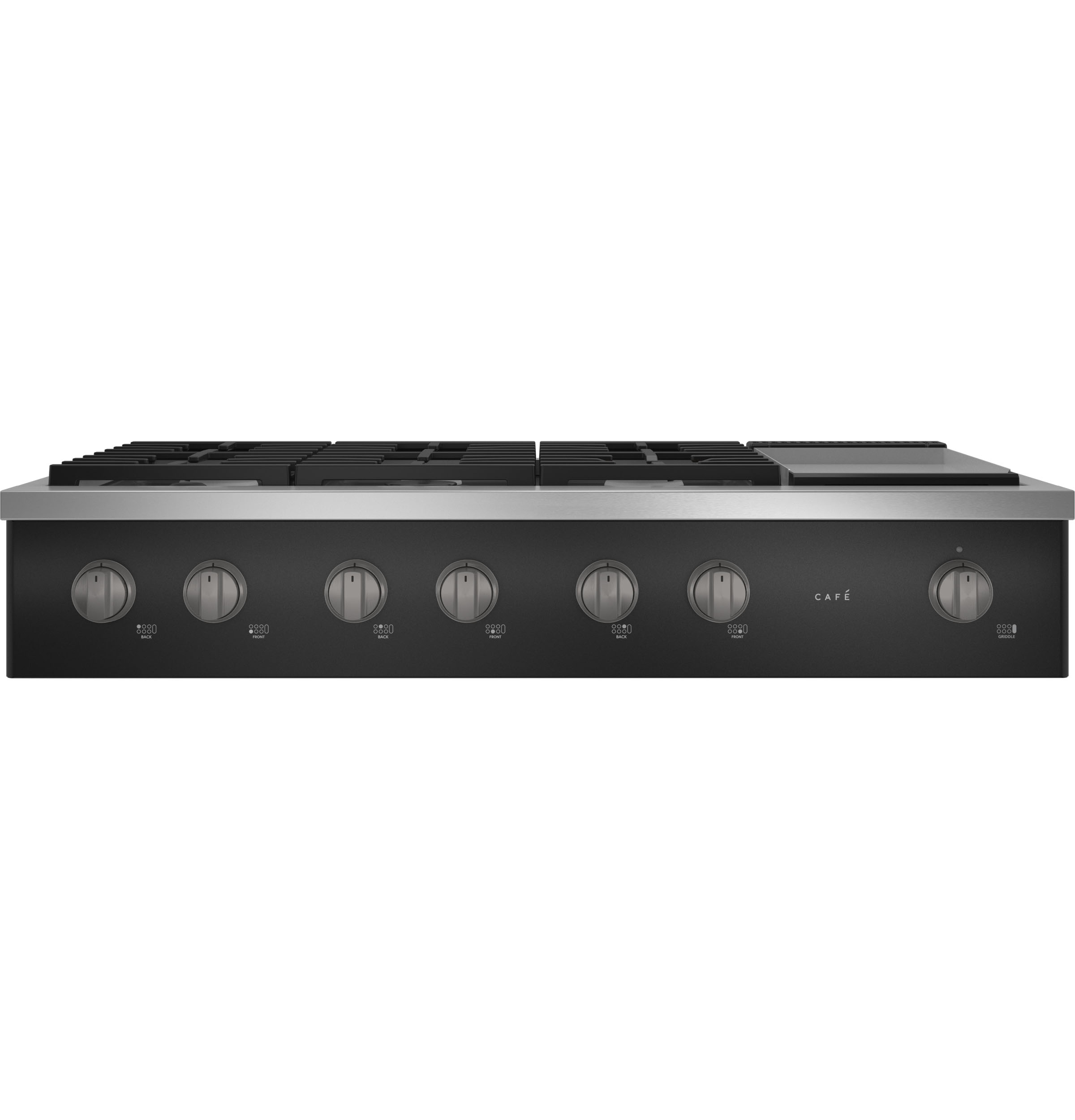 Model: CGU486P3TD1 | Cafe Café™ 48" Commercial-Style Gas Rangetop with 6 Burners and Integrated Griddle (Natural Gas)