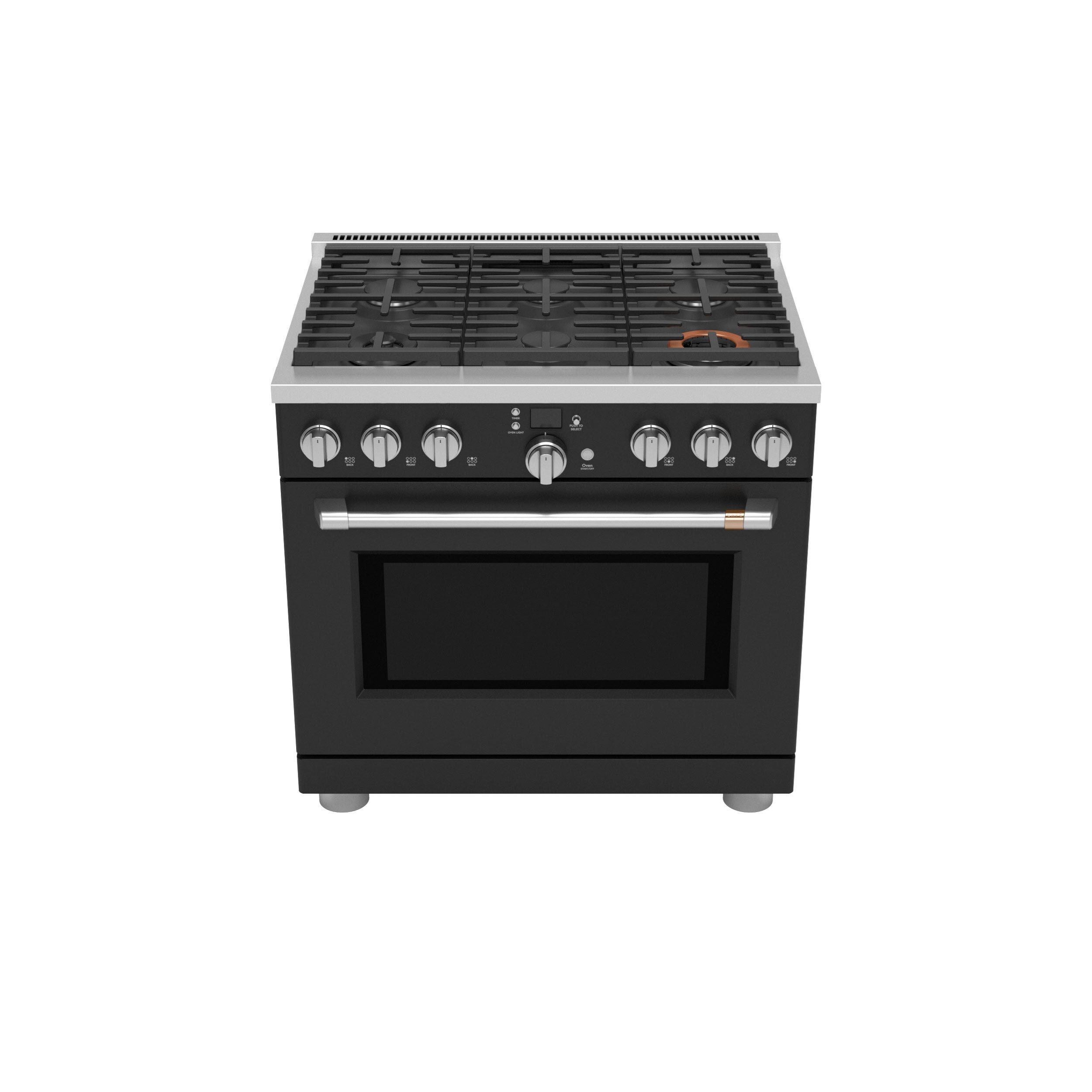 Model: C2Y366P3TD1 | Cafe Café™ 36" Smart Dual-Fuel Commercial-Style Range with 6 Burners (Natural Gas)
